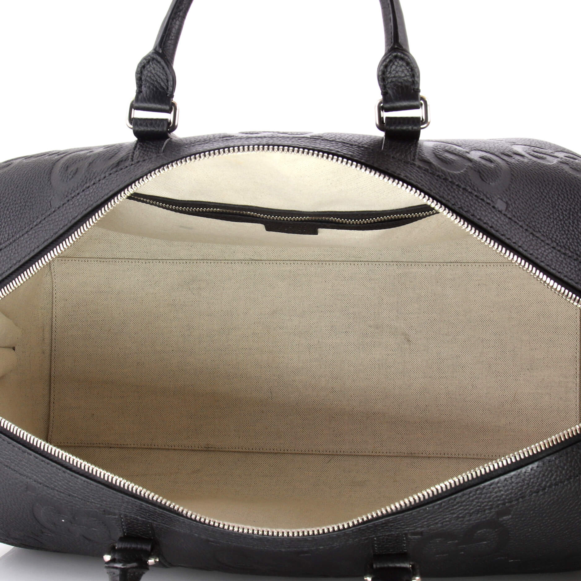 Duffle Bag Jumbo GG Embossed Leather Large