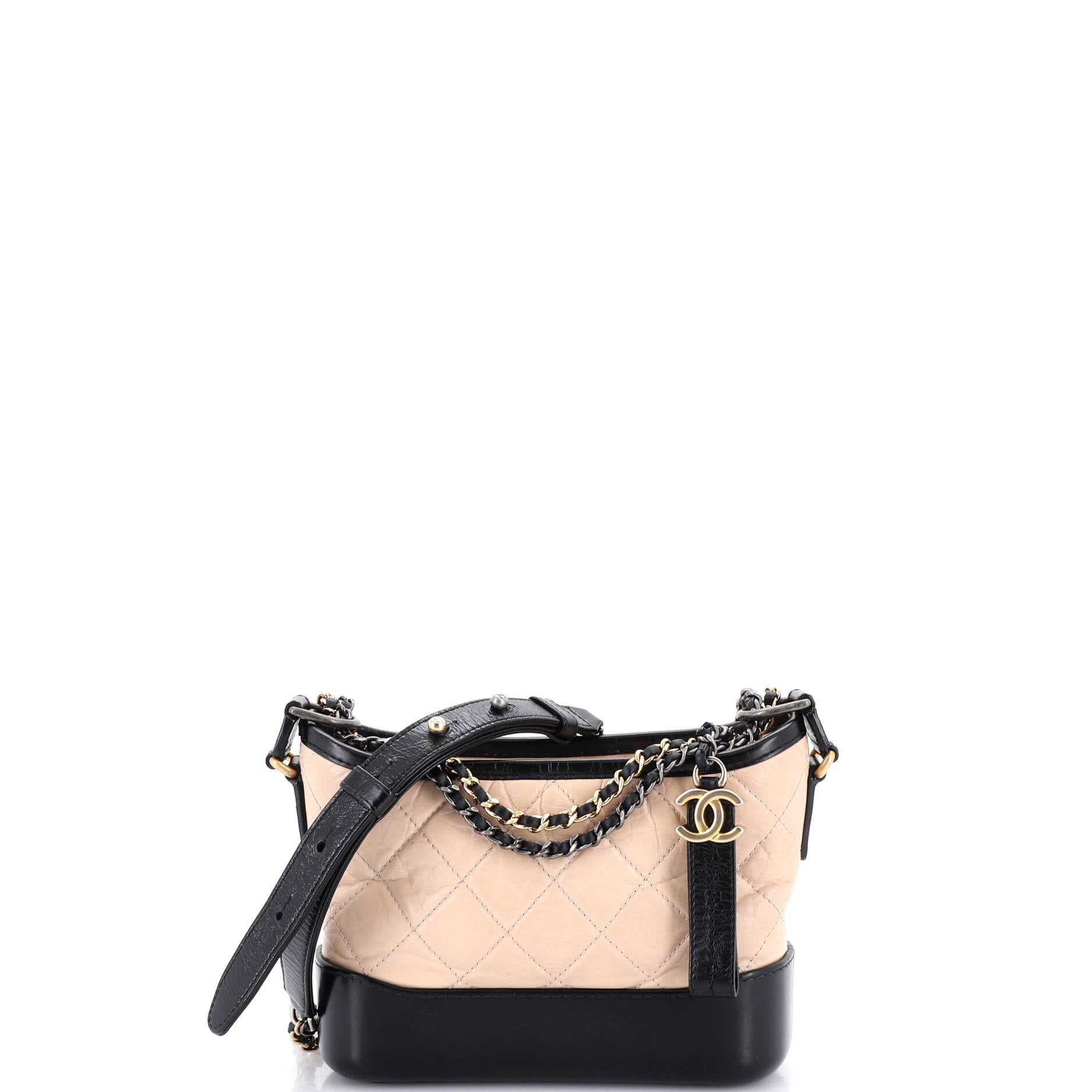 Gabrielle Hobo Quilted Aged Calfskin Small