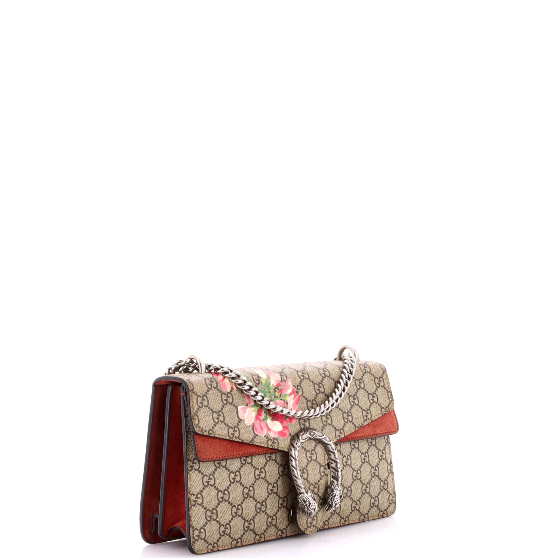 Dionysus Bag Blooms Print GG Coated Canvas Small