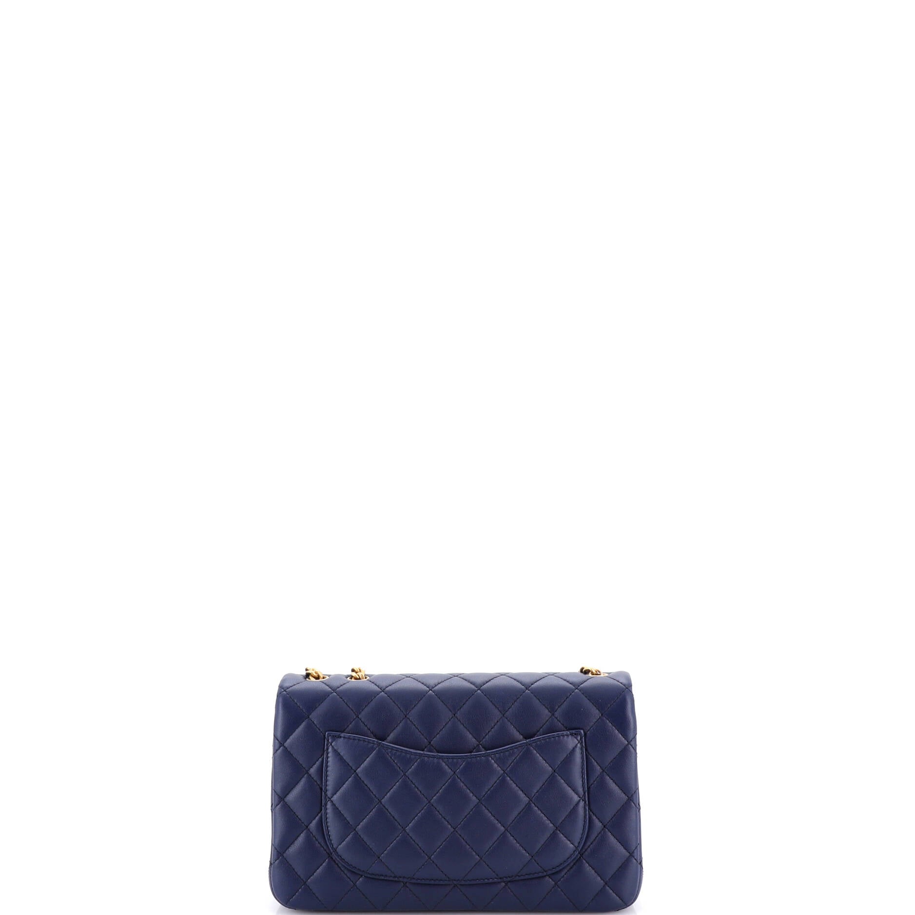 Sweet Camellia Adjustable Chain Flap Bag Quilted Lambskin Small