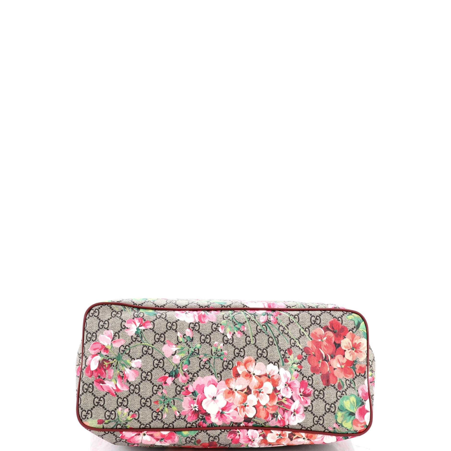 Convertible Soft Tote Blooms Print GG Coated Canvas Medium