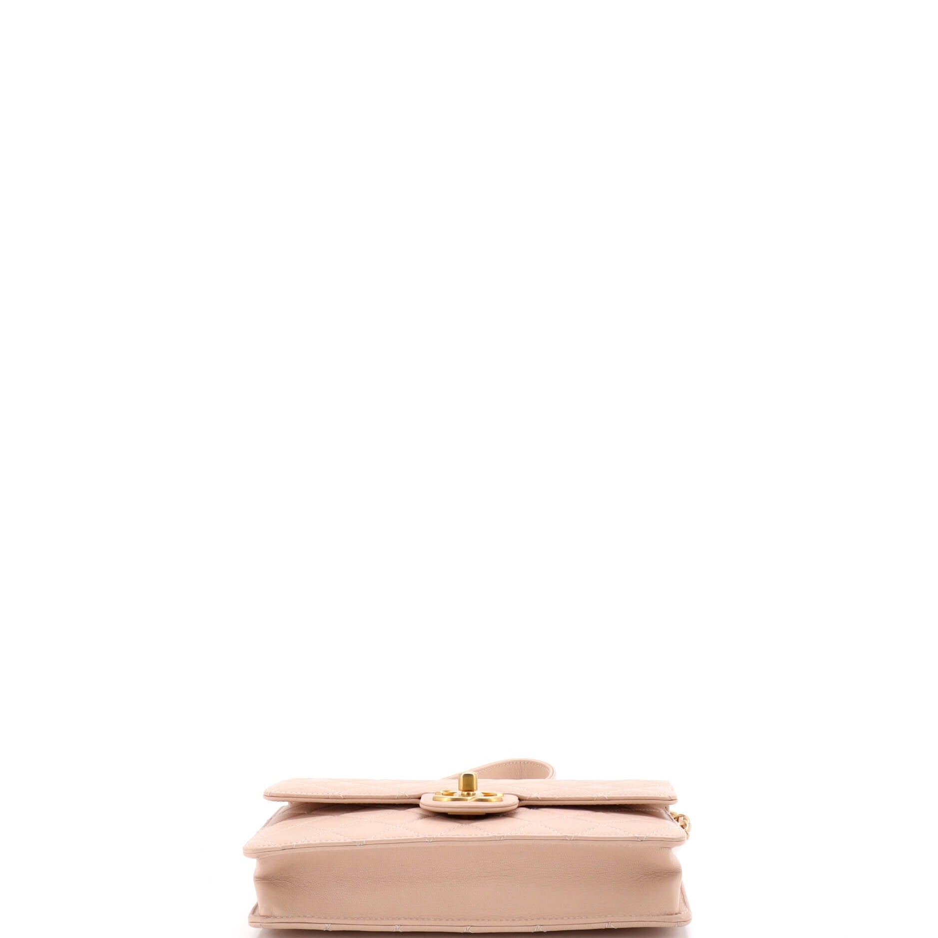 Chic Pearls Flap Bag Quilted Lambskin Small