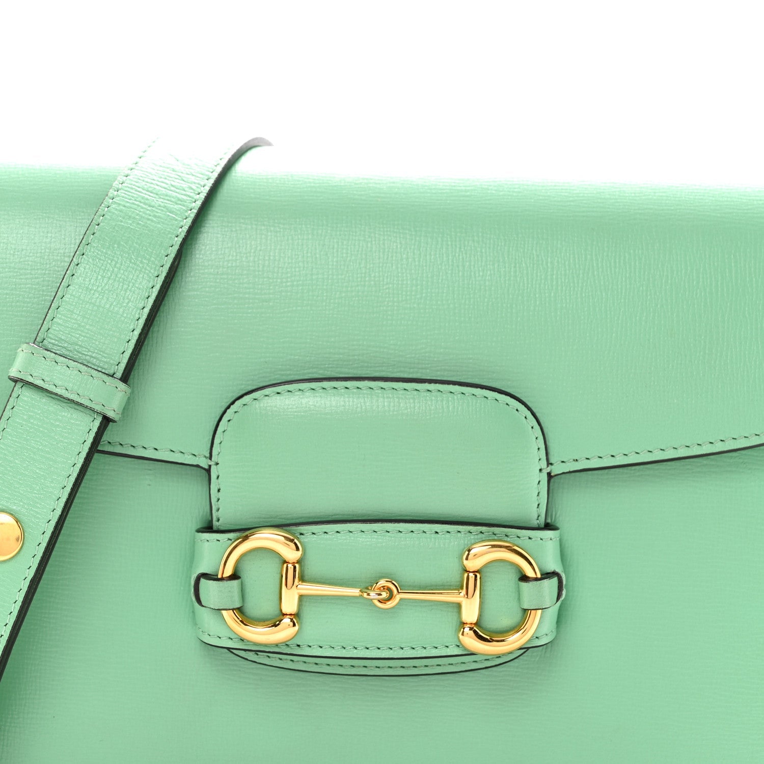 Azalea Calfskin Horsebit 1955 Shoulder Bag Light Green