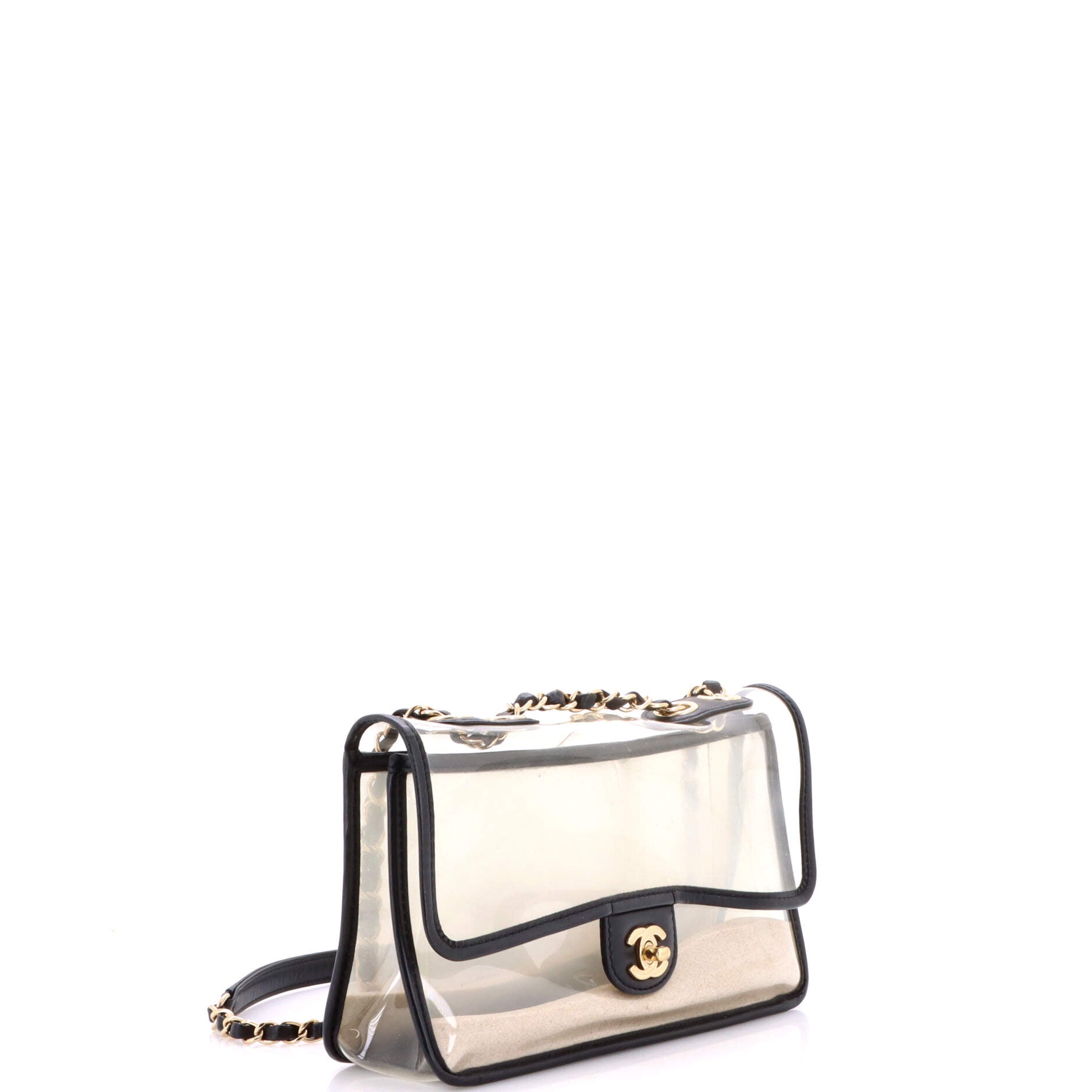 Sand By The Sea Flap Bag PVC with Lambskin Medium