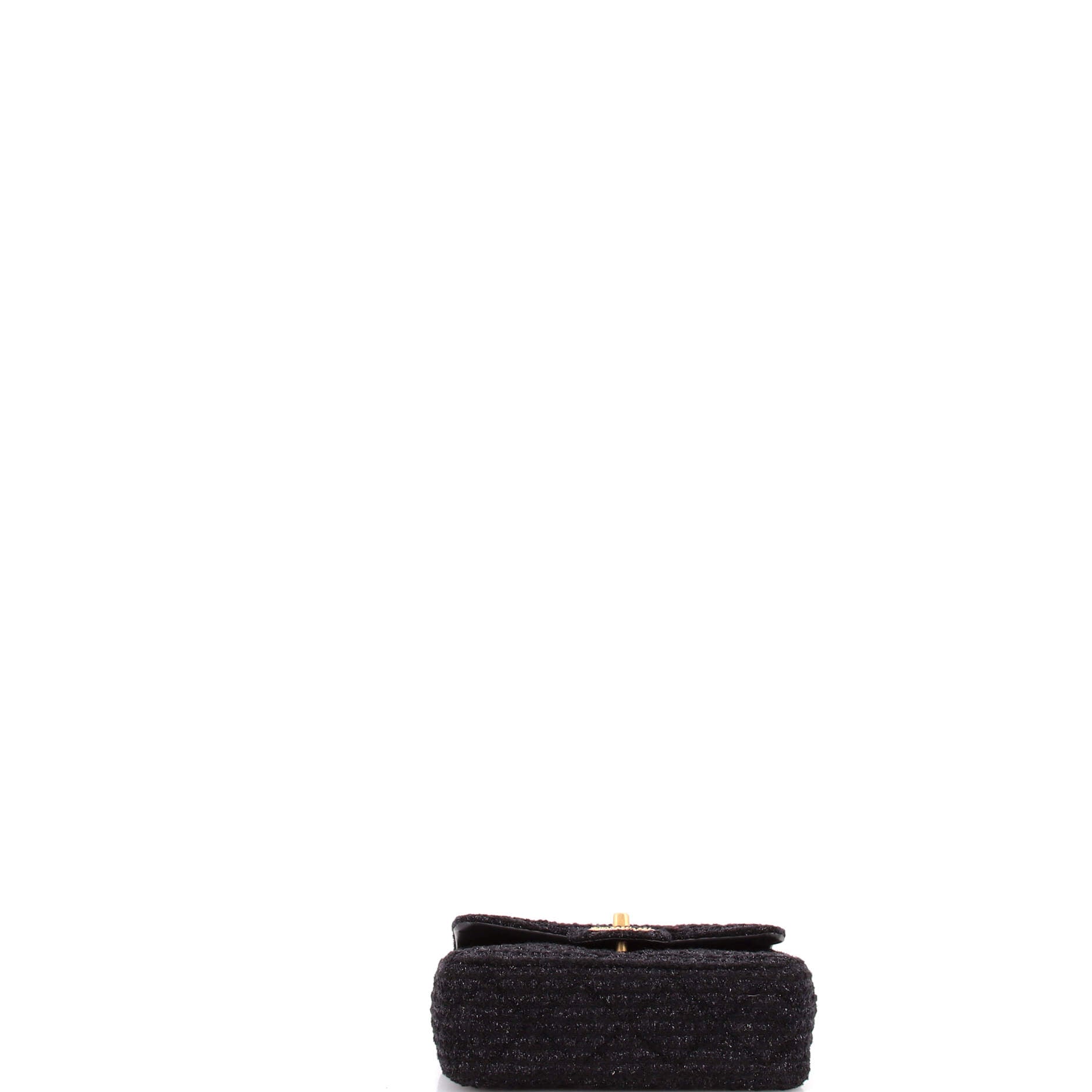 Square Classic Single Flap Bag Quilted Tweed with Crystals Mini