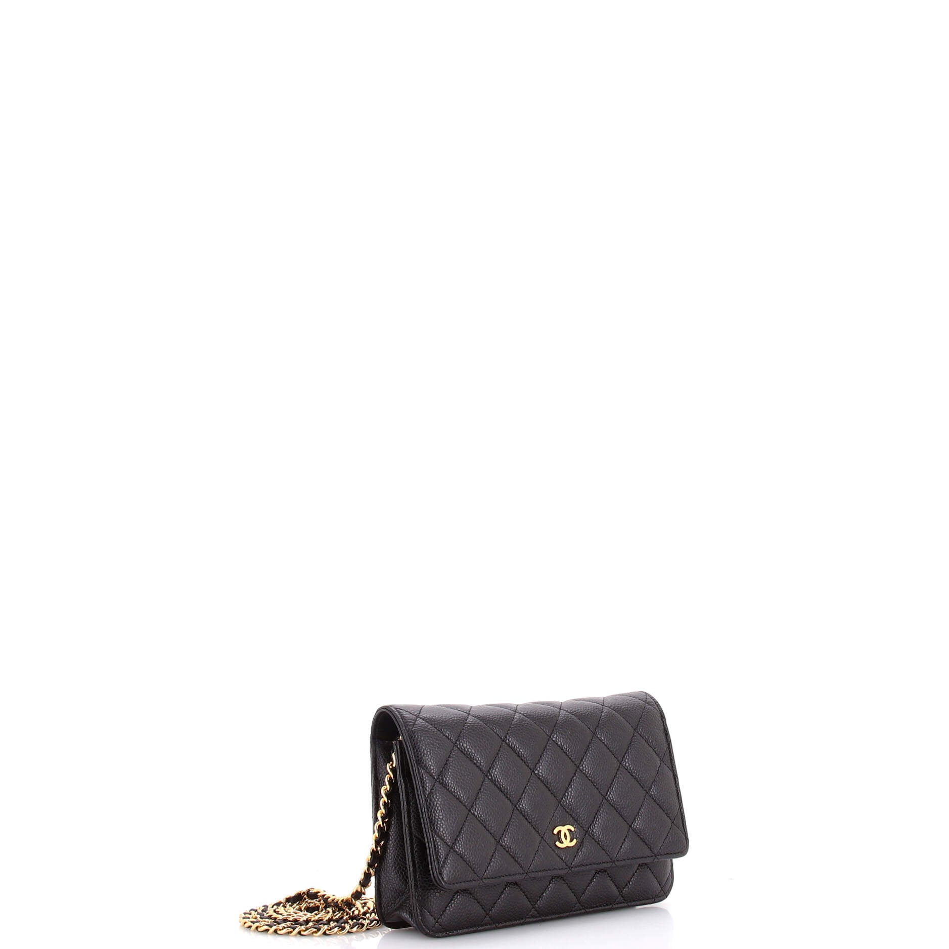 Wallet on Chain Quilted Caviar