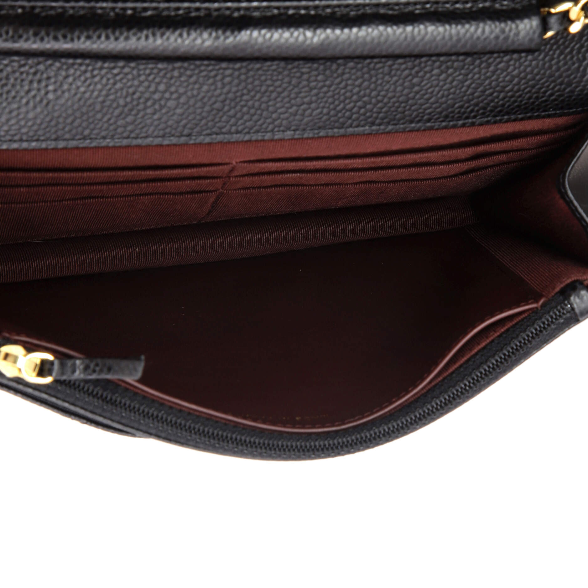 Wallet on Chain Quilted Caviar