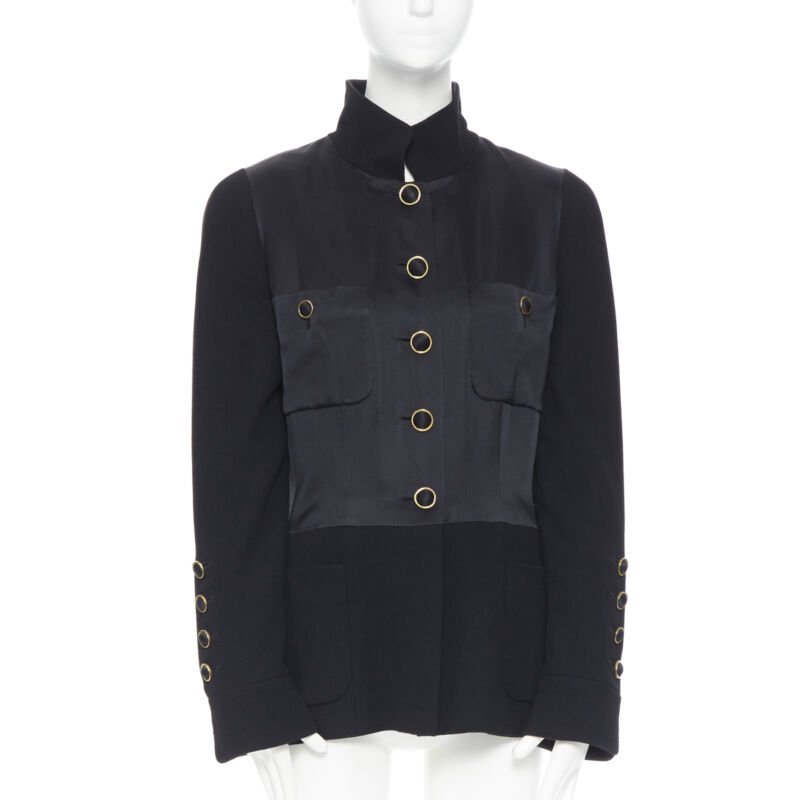 Women's Chanel satin crepe mandarin jacket