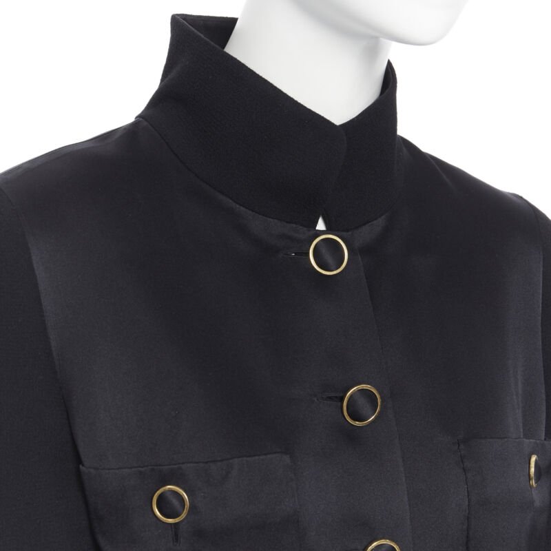 Women's Chanel satin crepe mandarin jacket