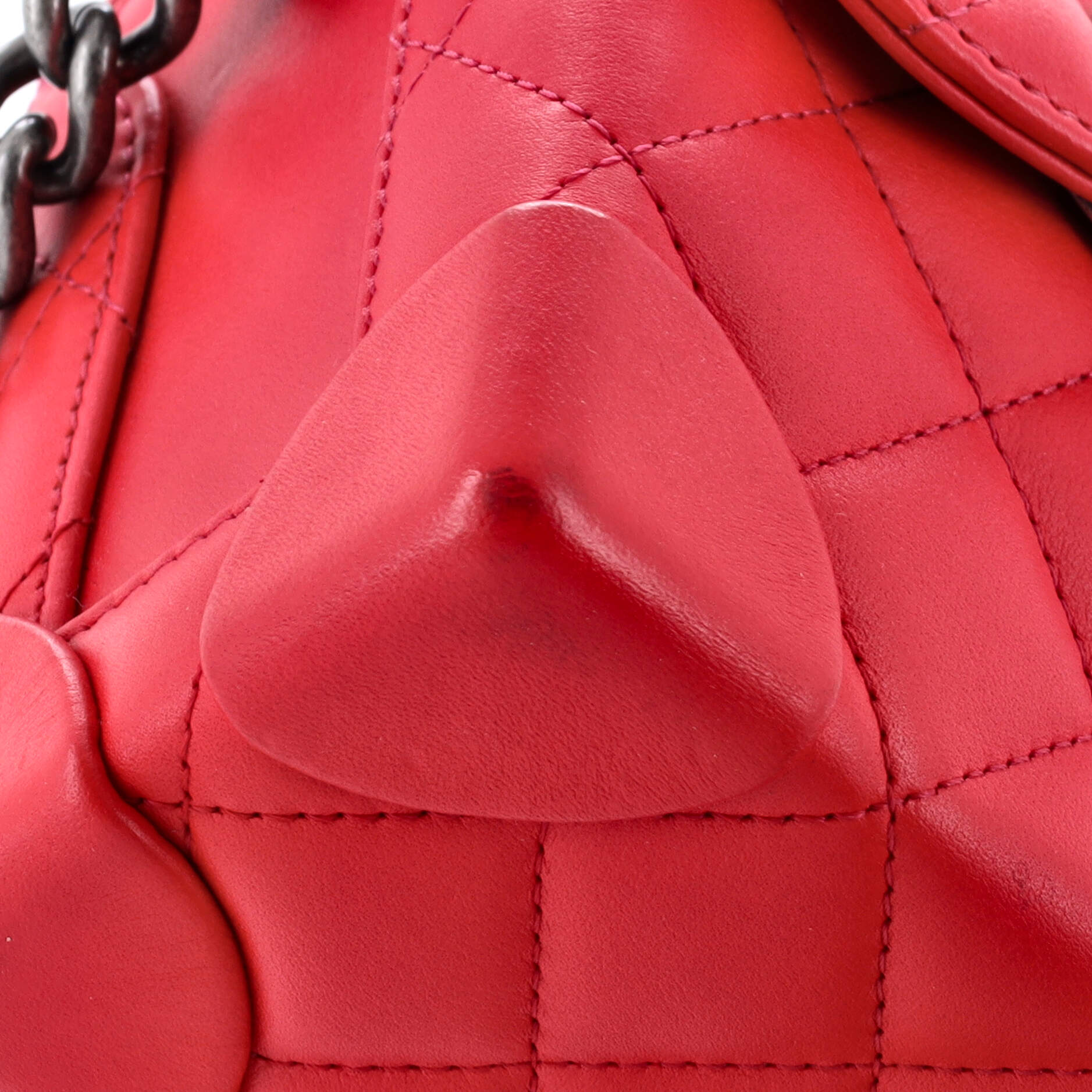 Trunk-Like Crossbody Bag Quilted Lambskin Mini