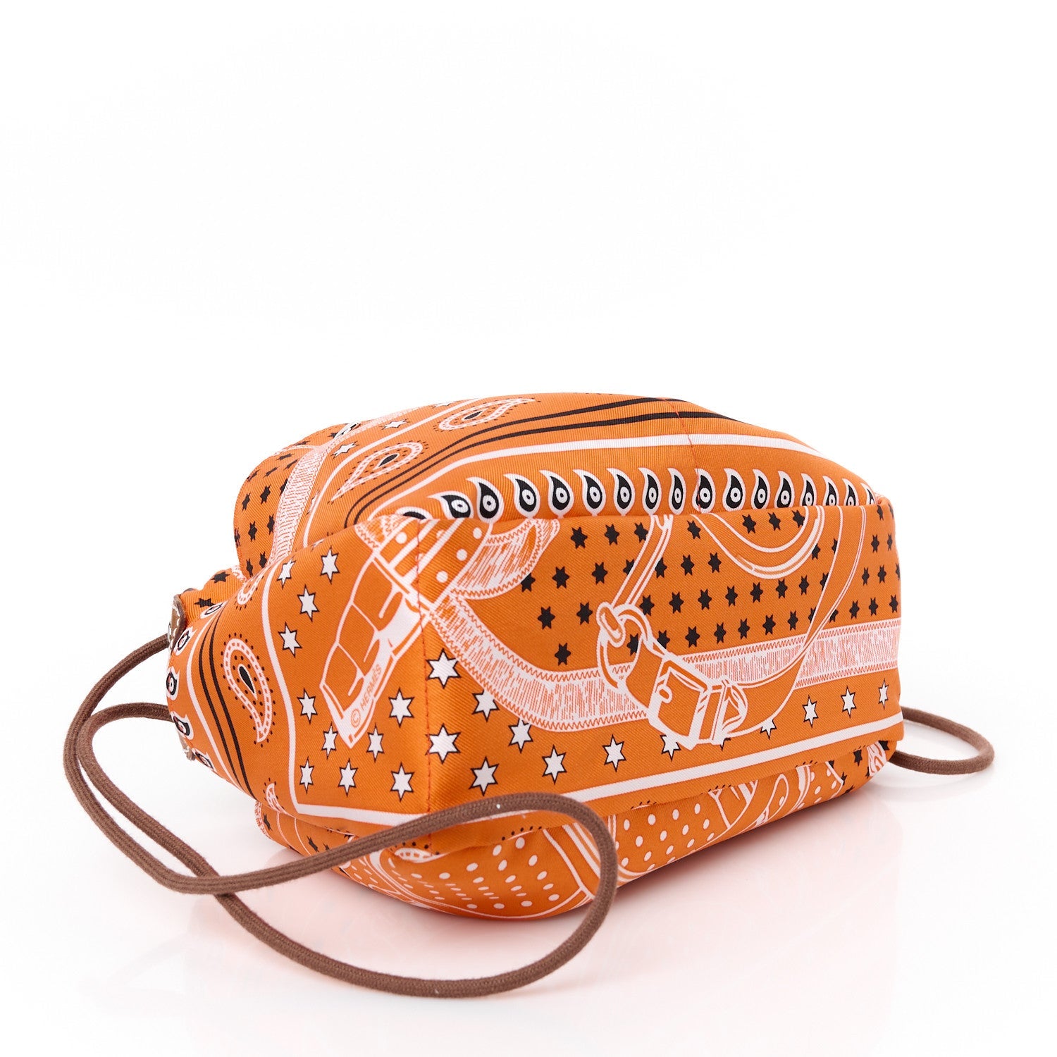 Barenia Silk Eperons d'Or Fourbi 25 MM Bag Insert Orange Fauve
