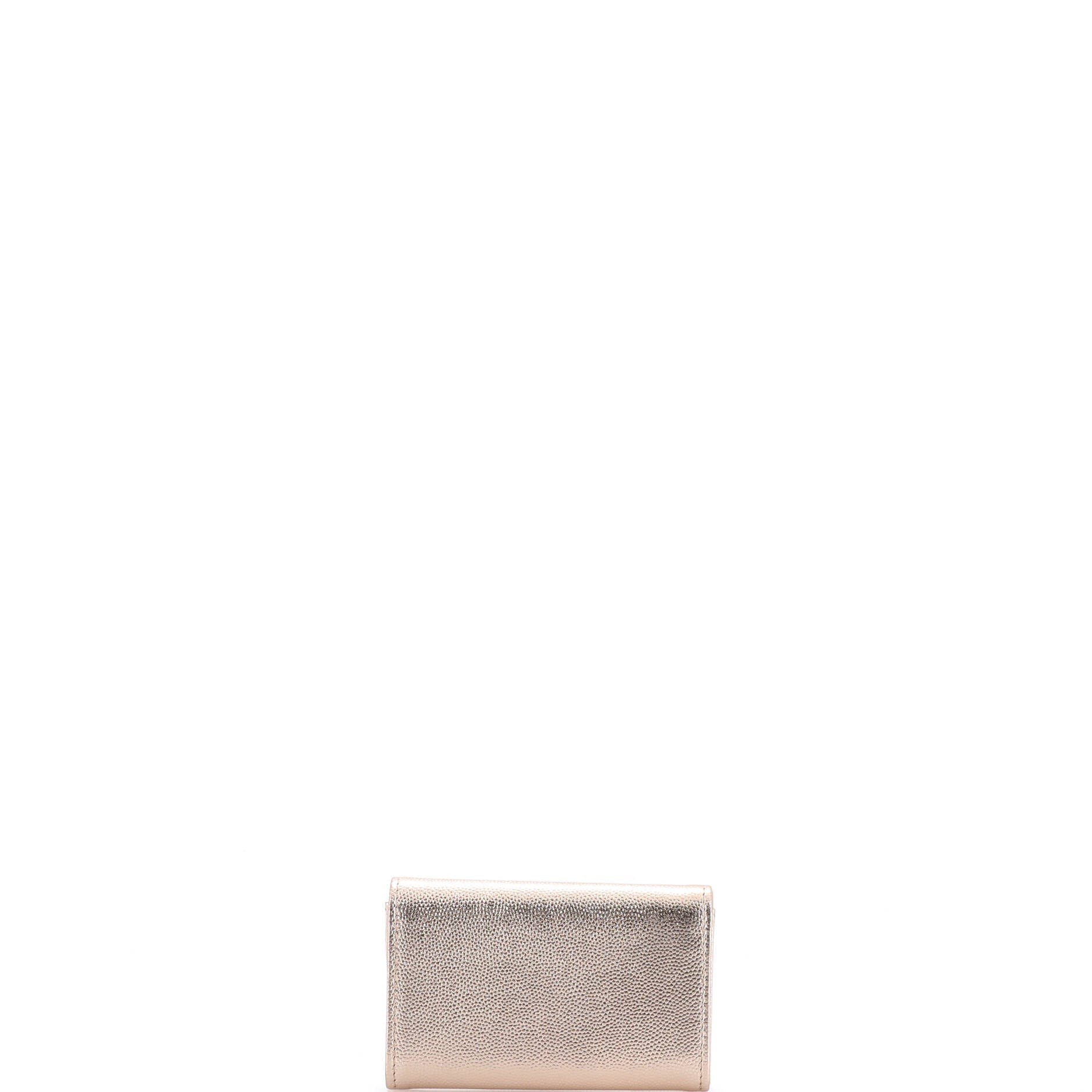 Timeless CC Flap Card Holder Metallic Caviar