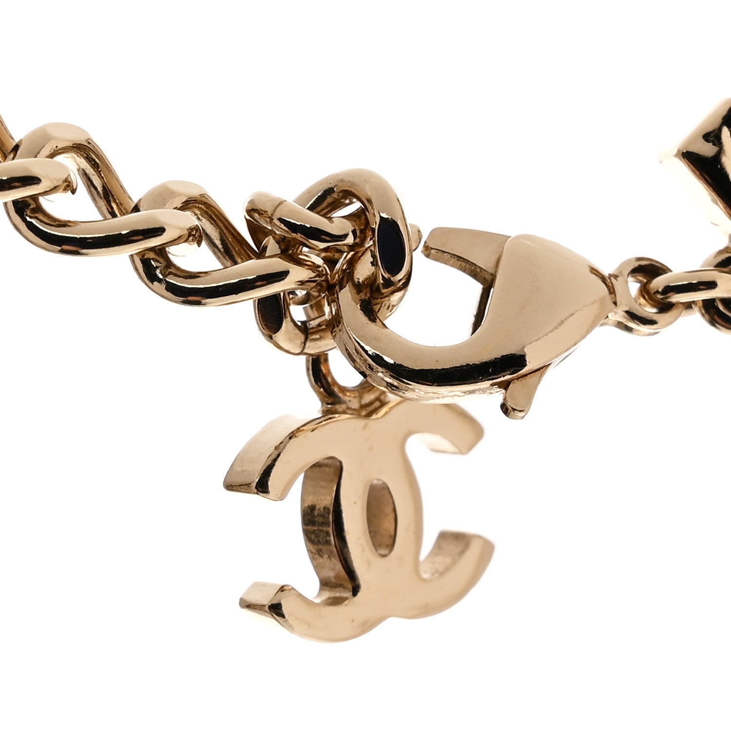 Metal Lambskin Reissue Lock Choker Necklace Black White Gold