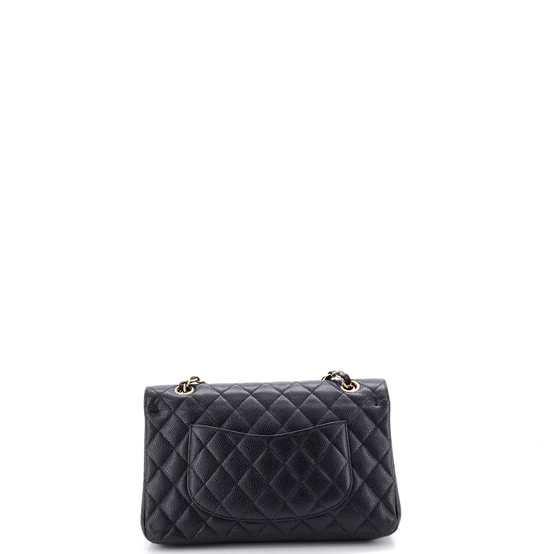 Vintage Classic Double Flap Bag Quilted Caviar Medium