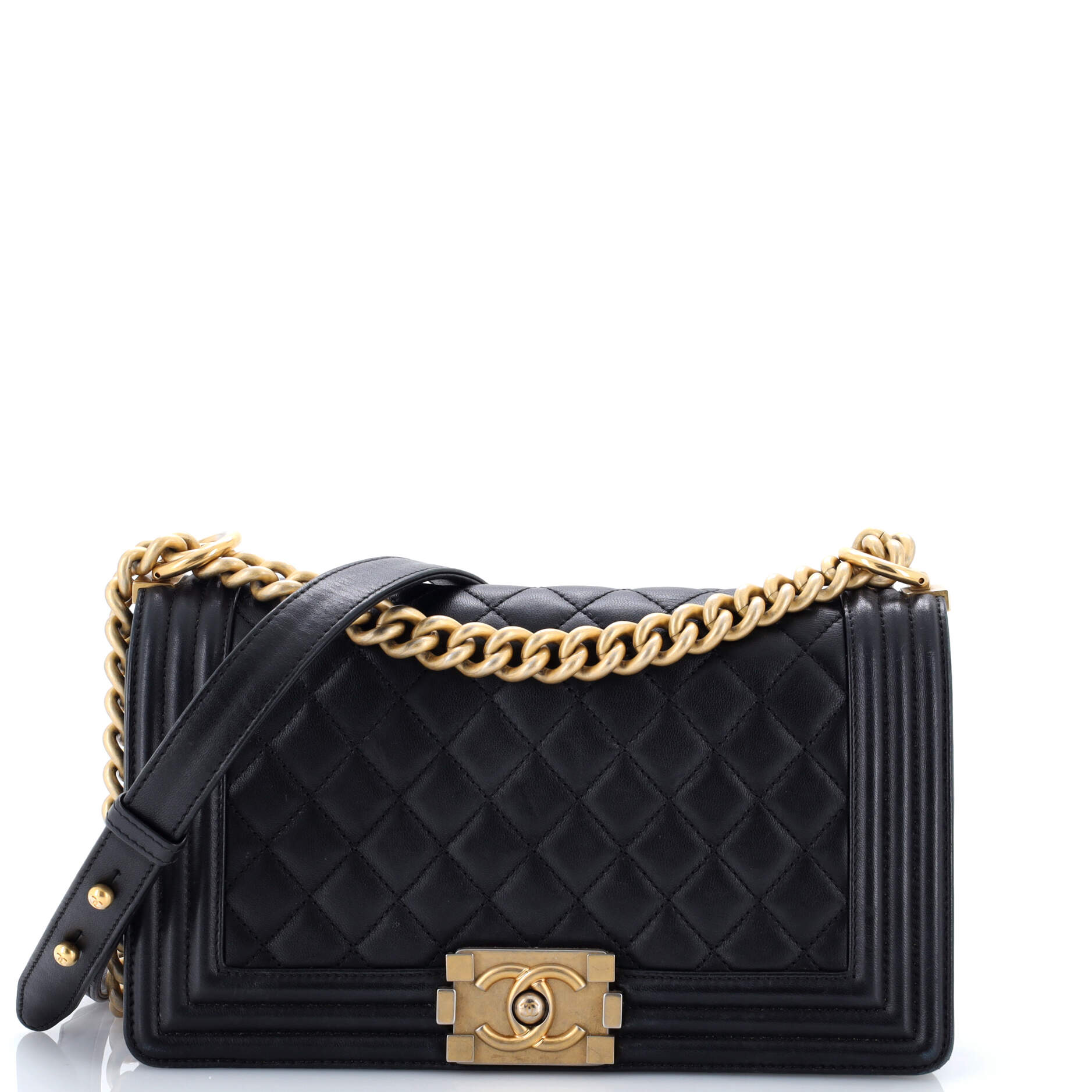 Boy Flap Bag Quilted Calfskin Old Medium