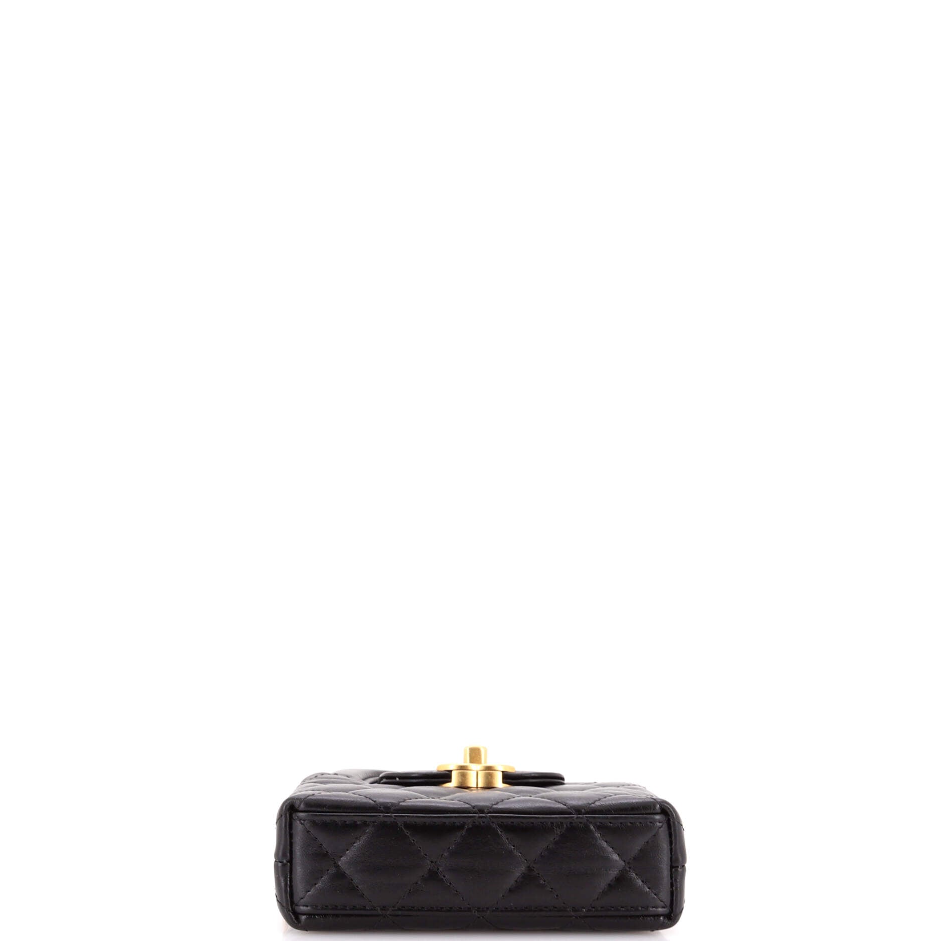 Kelly Top Handle Shopping Bag Quilted Shiny Aged Calfskin Nano