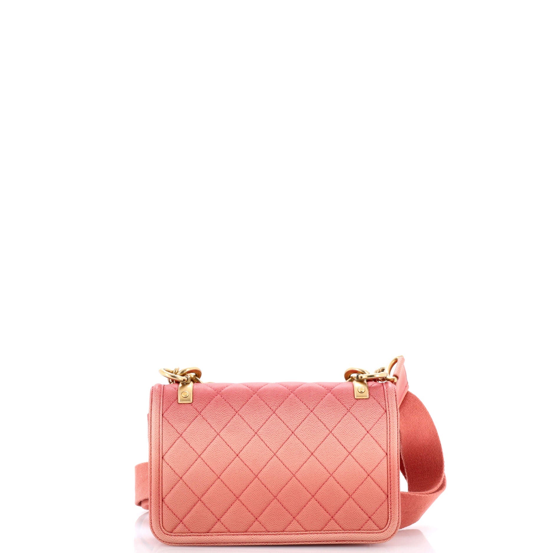 Sunset On The Sea Flap Bag Quilted Caviar Small