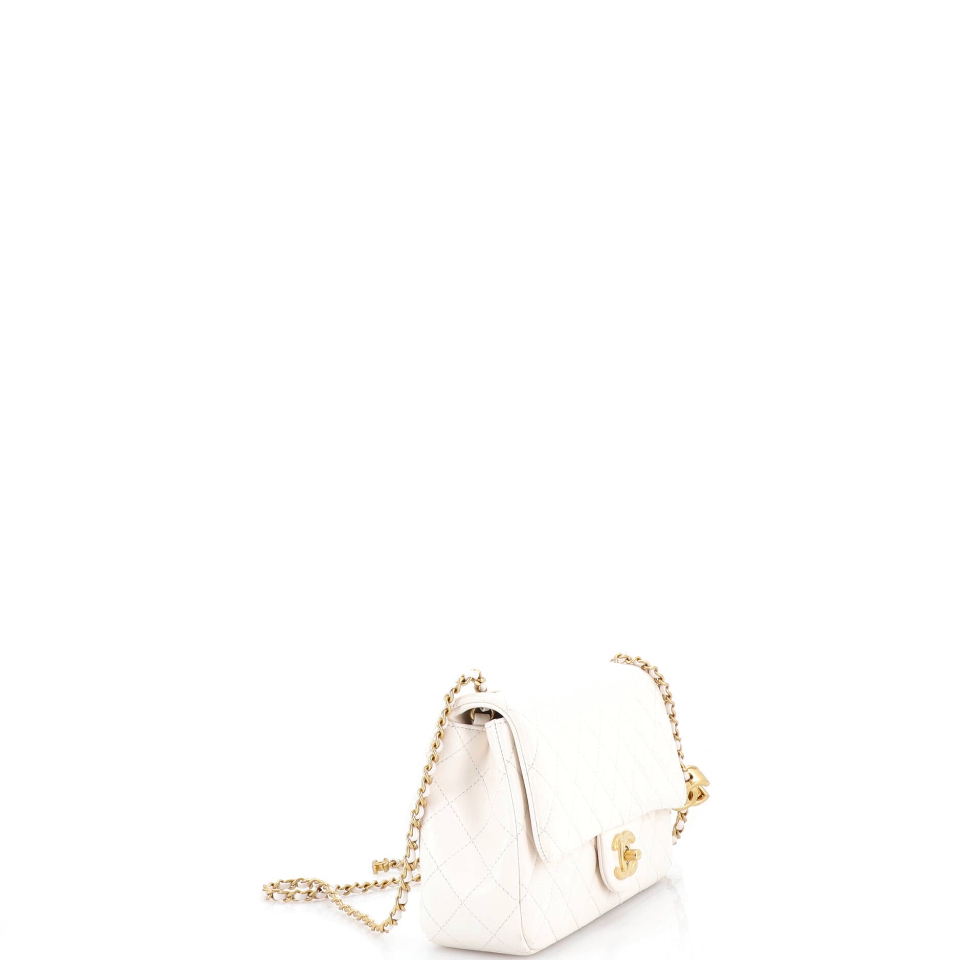CC Crush Flap Bag Quilted Lambskin Small