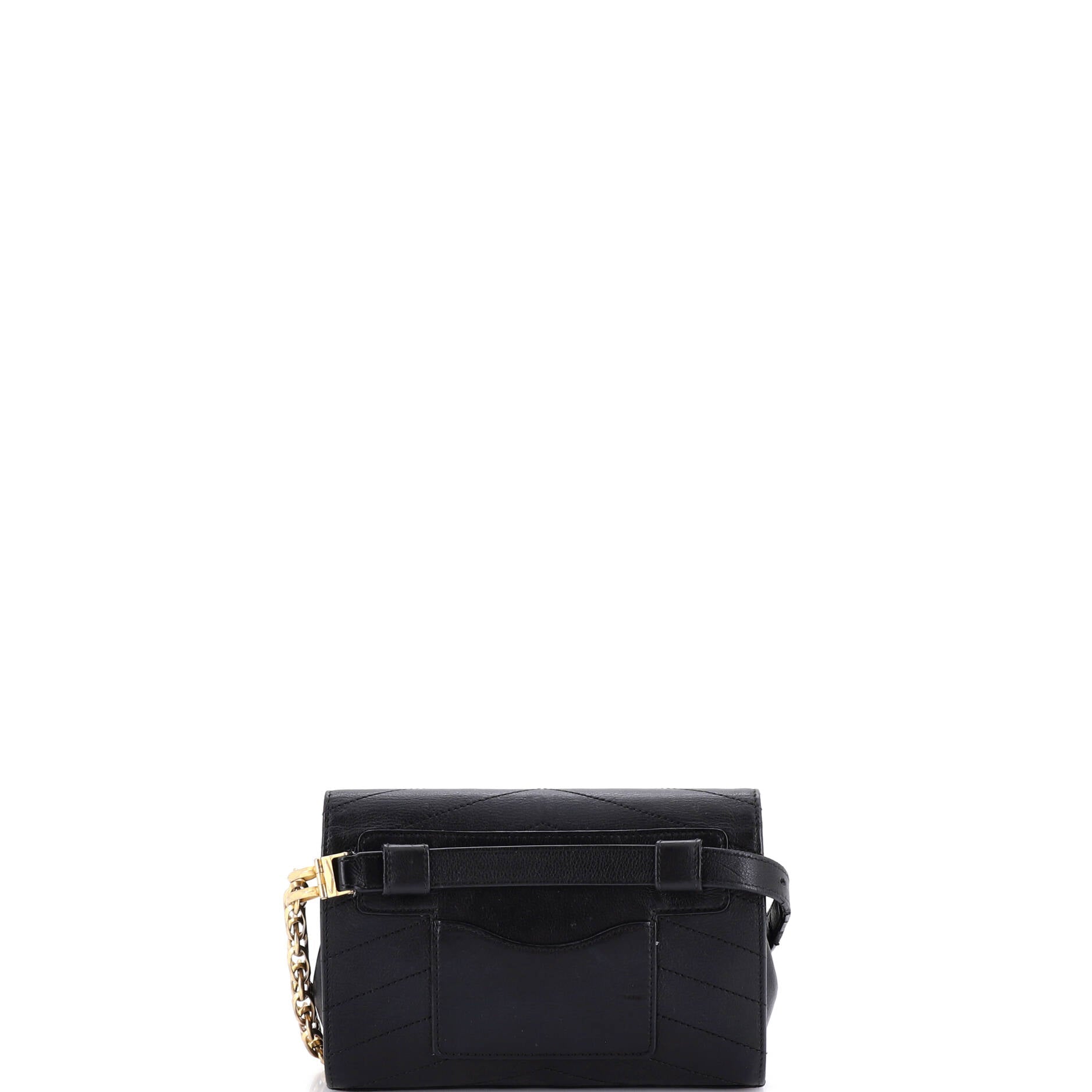 Coco Chevron Waist Bag Stitched Calfskin