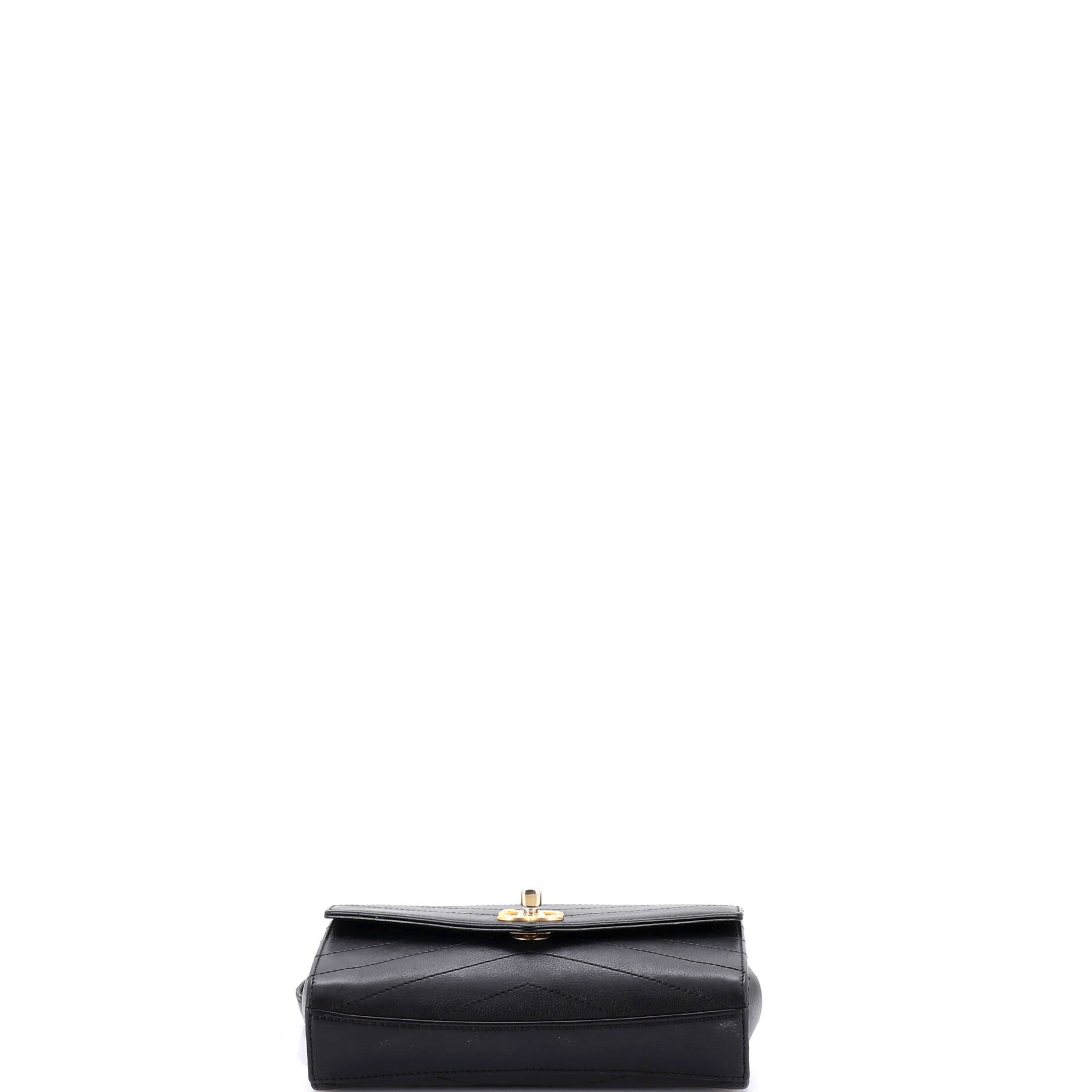 Coco Chevron Waist Bag Stitched Calfskin