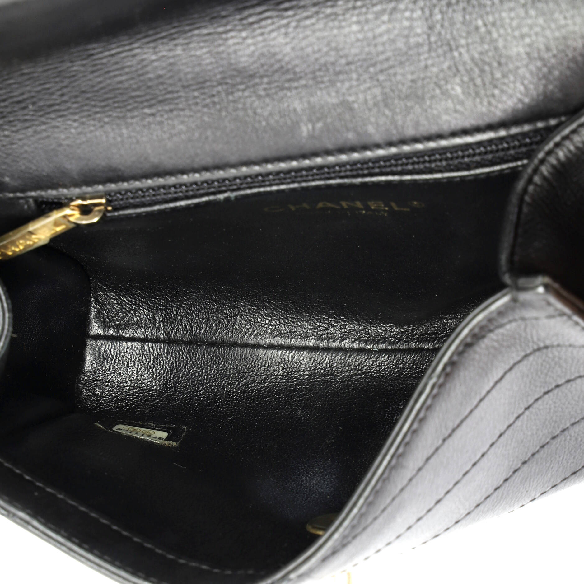 Coco Chevron Waist Bag Stitched Calfskin