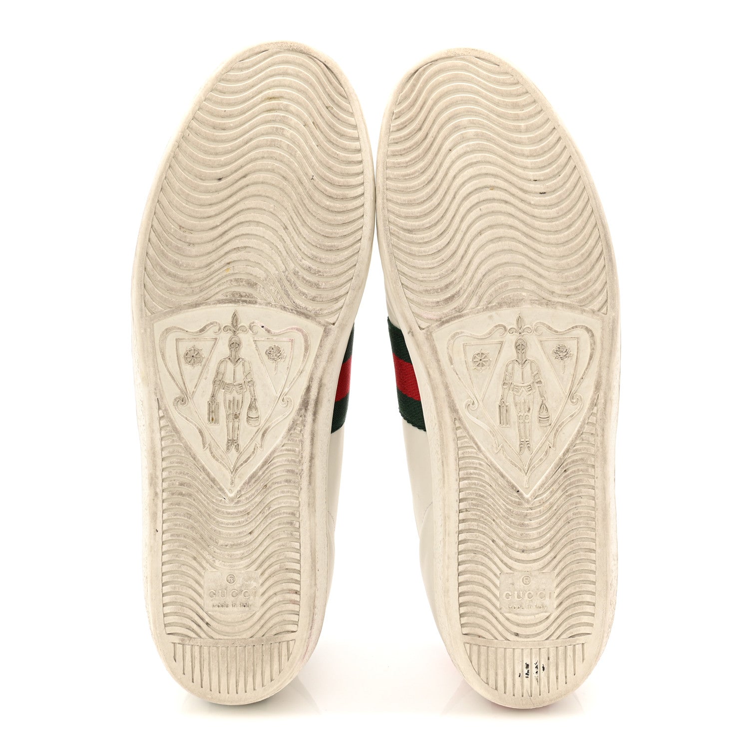 Calfskin Ayers Bee Embroidered Womens Ace Sneakers 39.5 White Green