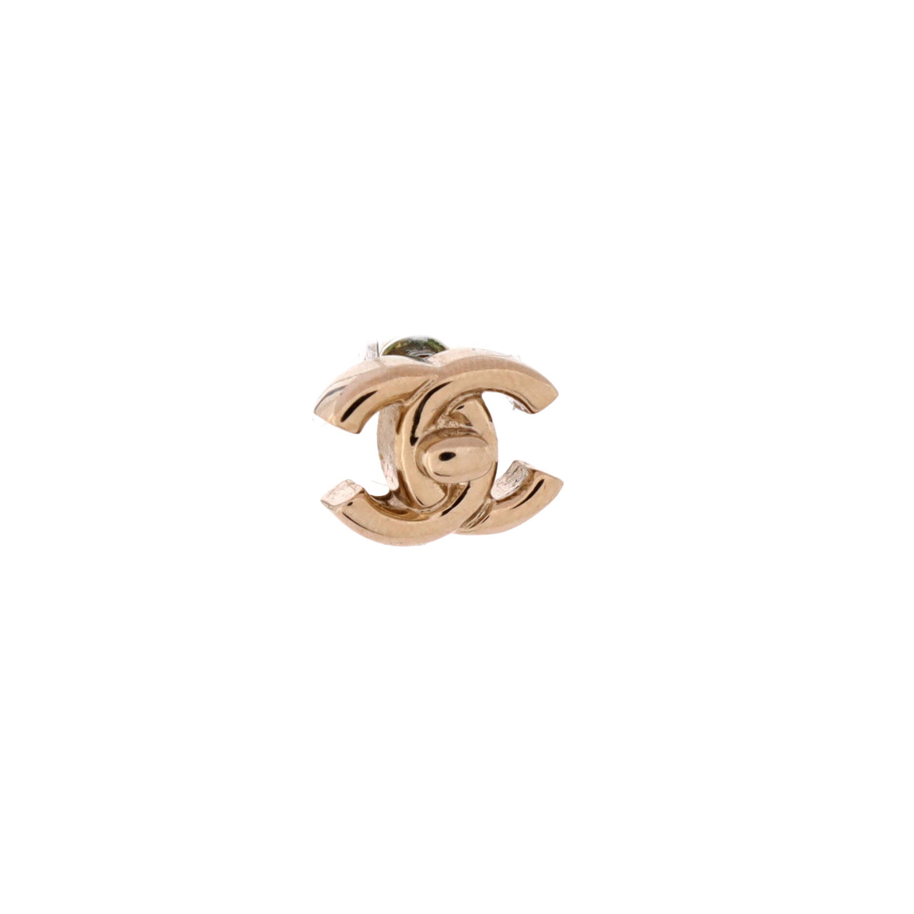 CC Turnlock Stud Earrings Metal