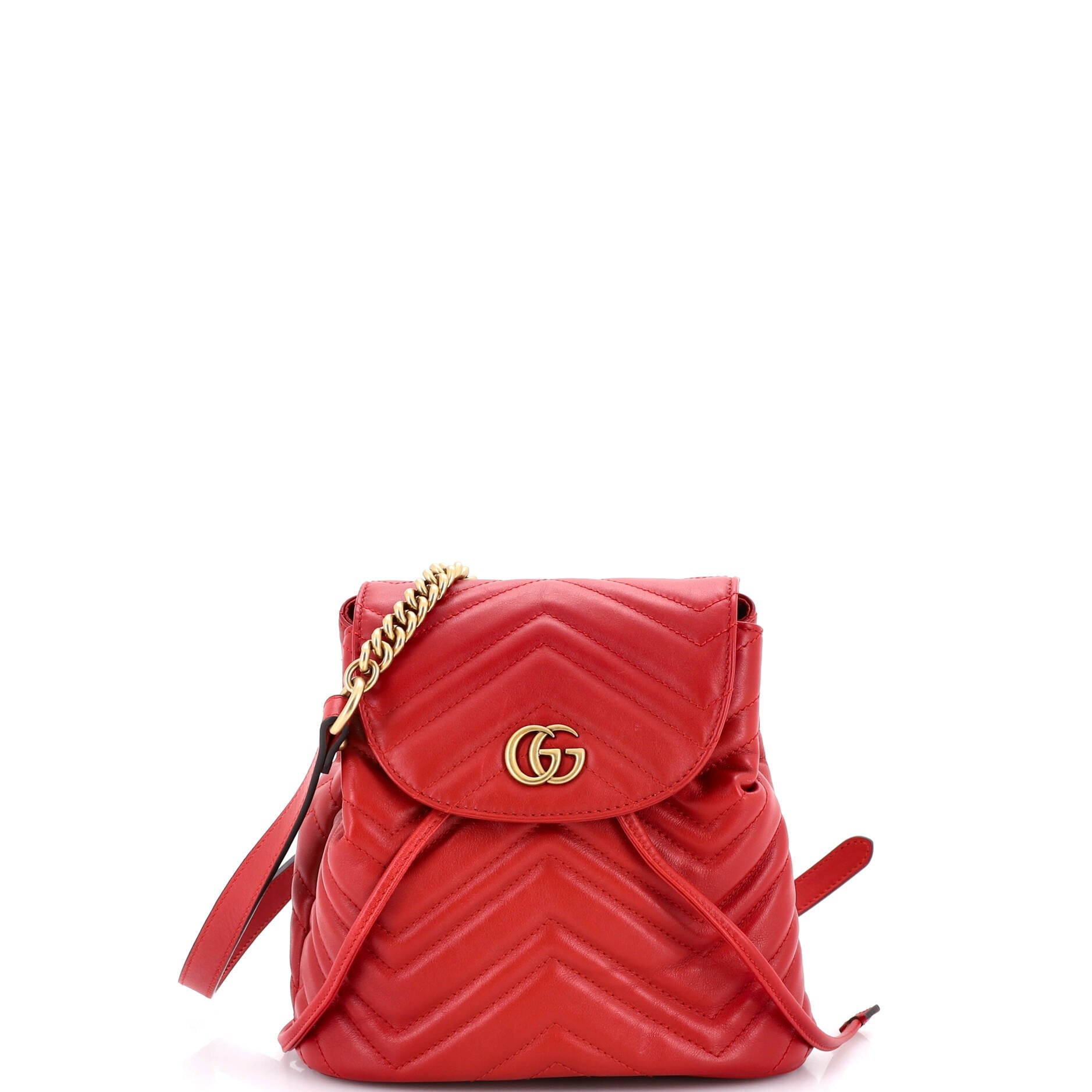 GG Marmont Drawstring Backpack Matelasse Leather Mini