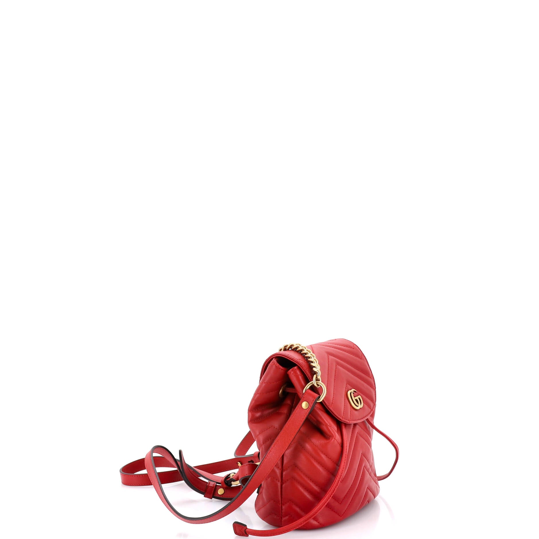 GG Marmont Drawstring Backpack Matelasse Leather Mini