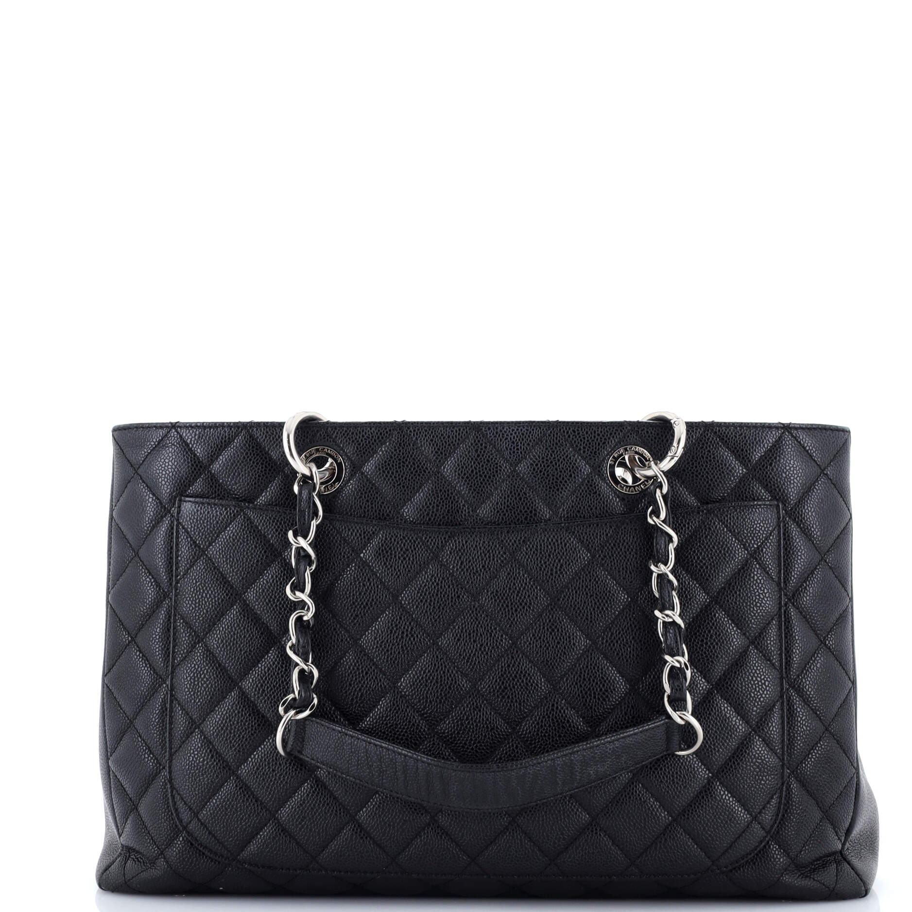 Grand Shopping Tote Quilted Caviar XL
