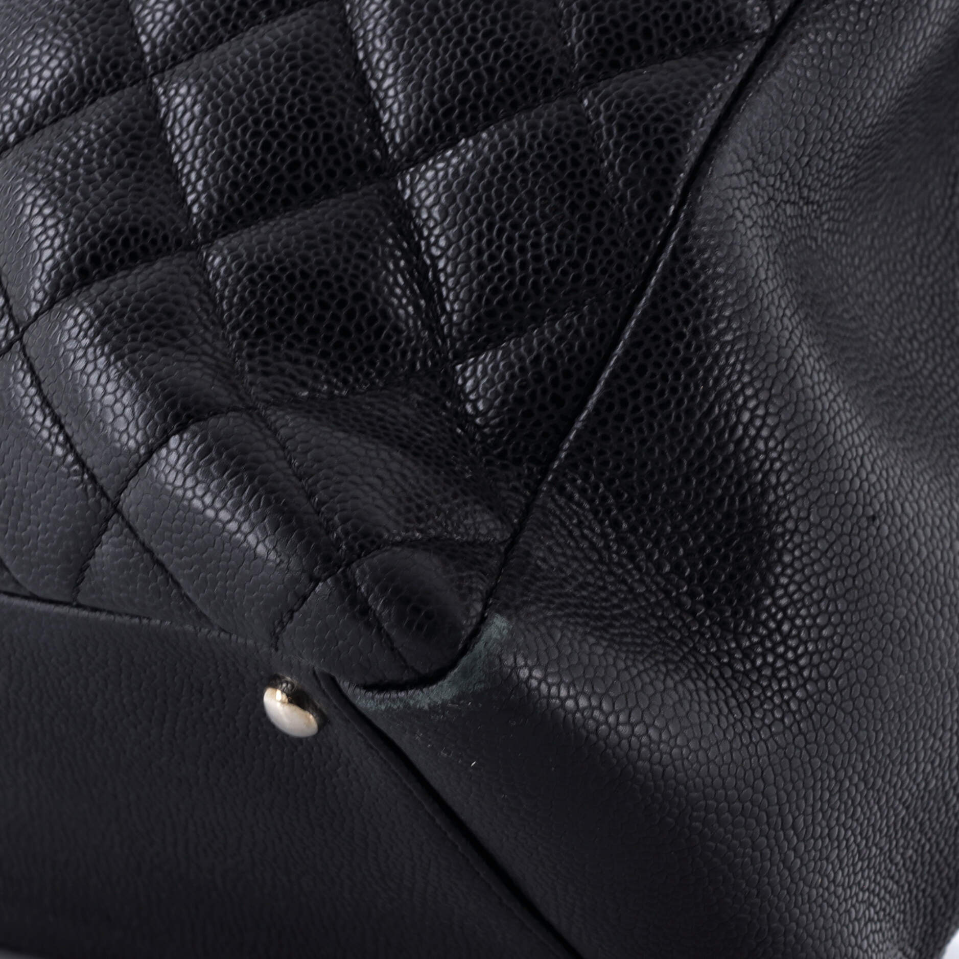 Grand Shopping Tote Quilted Caviar XL