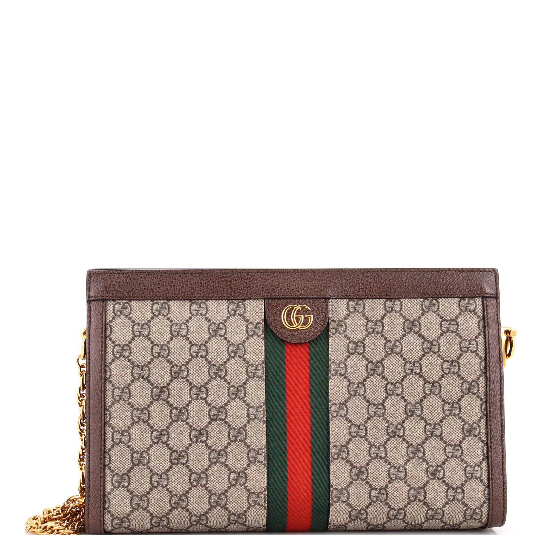 Ophidia Chain Shoulder Bag GG Coated Canvas Medium