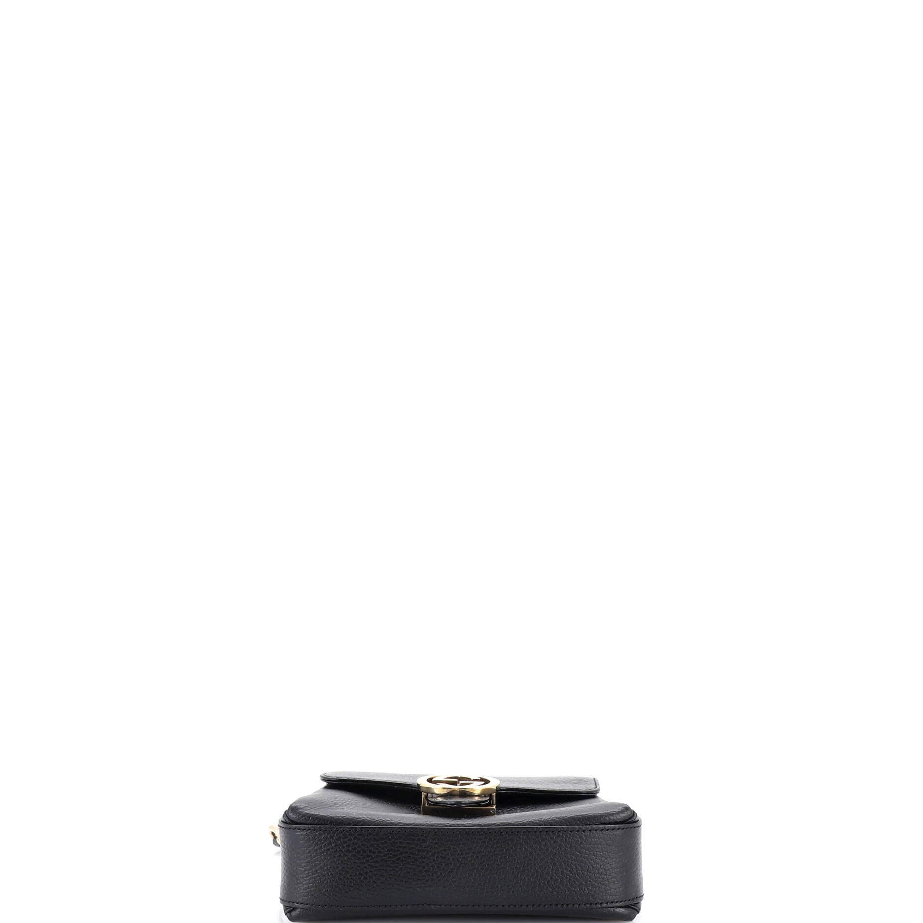 Interlocking Chain Crossbody Bag Leather Small