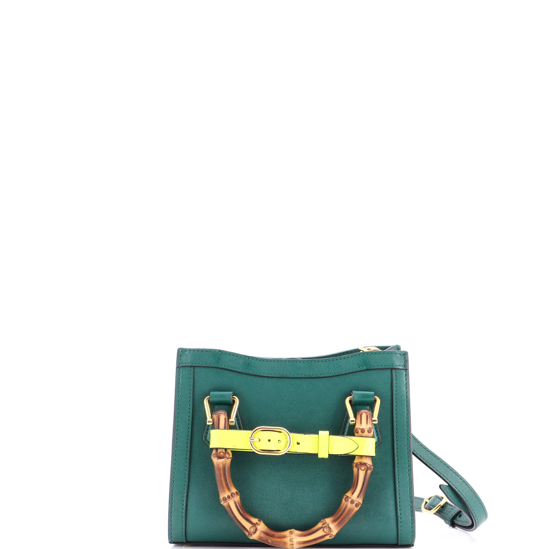 Diana NM Bamboo Handle Tote Leather Mini