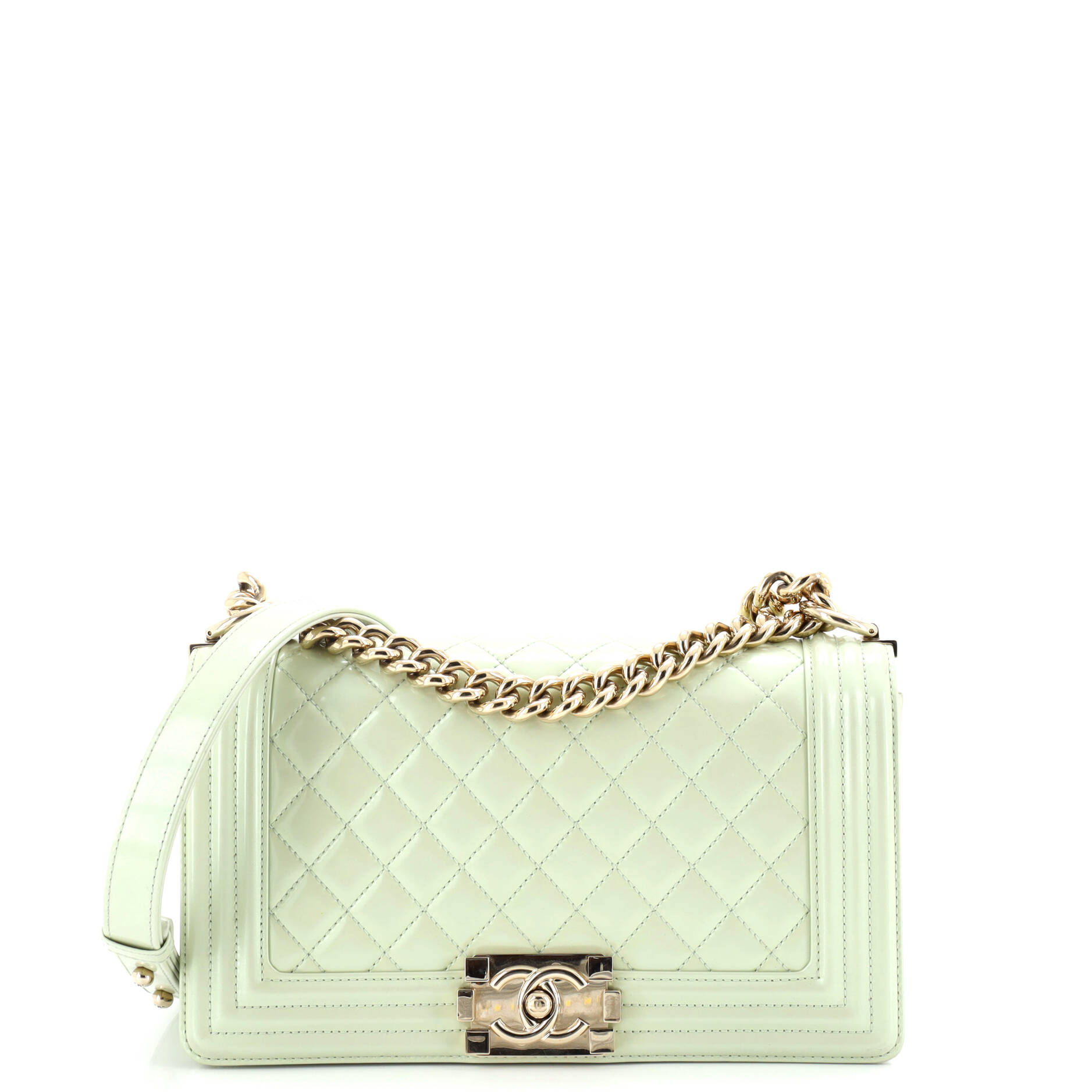 Boy Flap Bag Quilted Iridescent Glazed Calfskin Old Medium