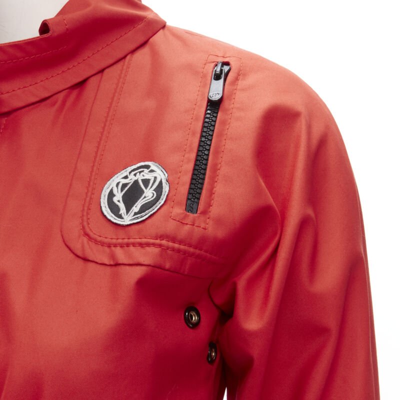 Women's Gucci cotton elasticised waist belted anorak parka jacket