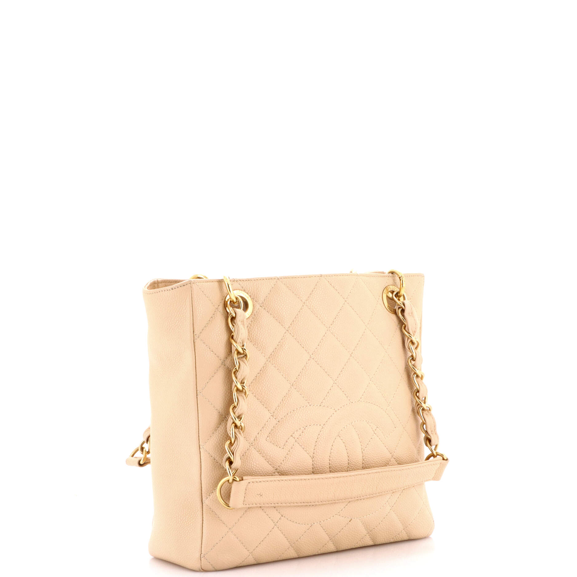 Petite Shopping Tote Quilted Caviar