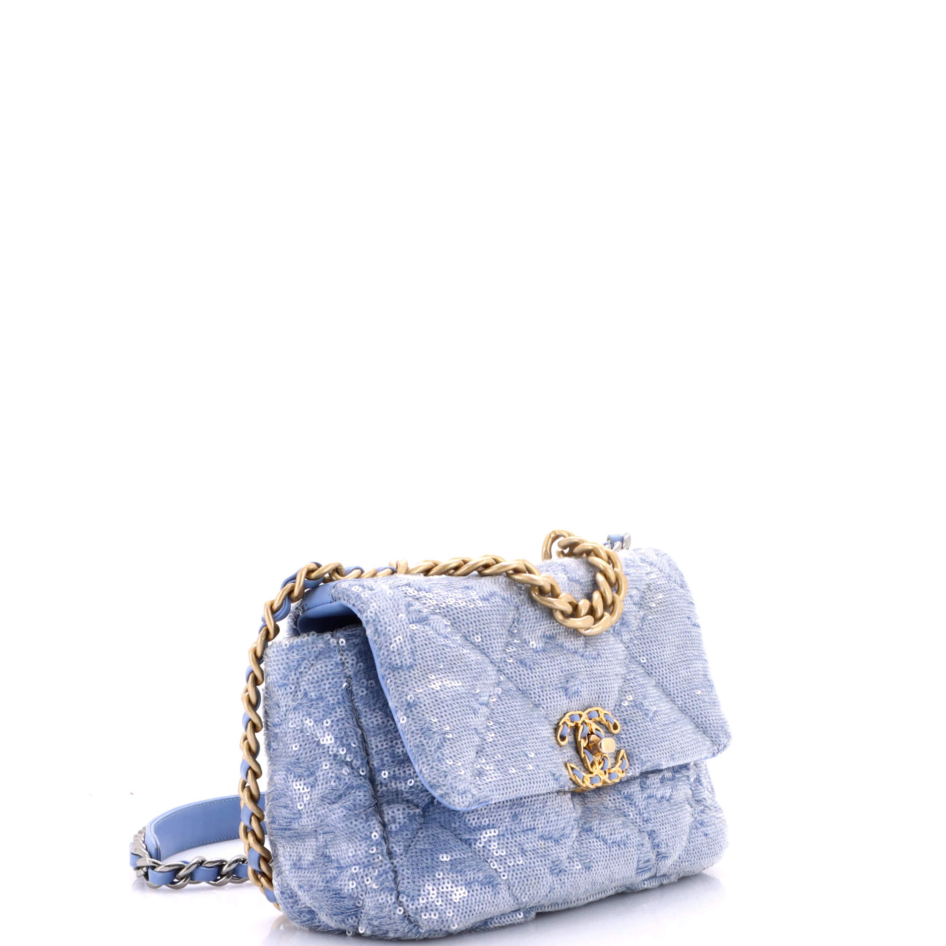19 Flap Bag Quilted Sequins Medium