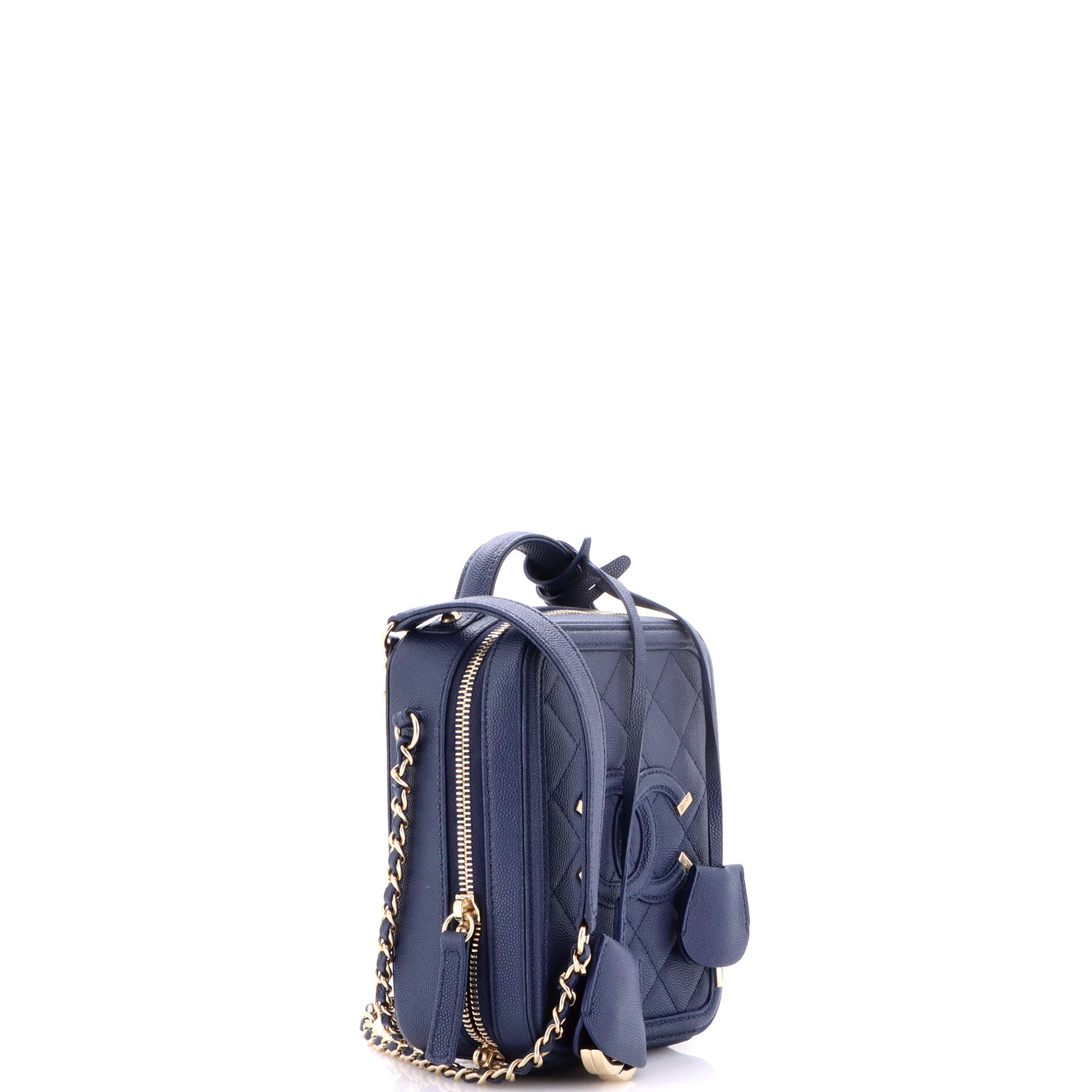 Filigree Vertical Vanity Case Quilted Caviar