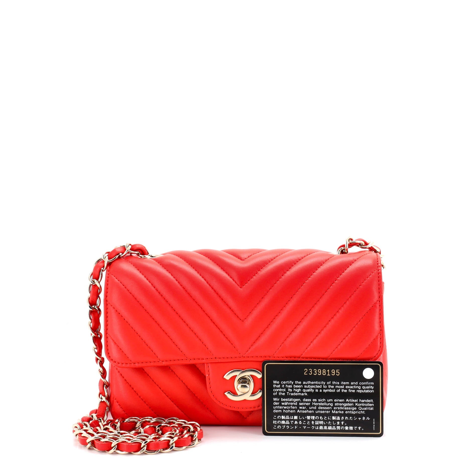 Classic Single Flap Bag Chevron Lambskin Mini