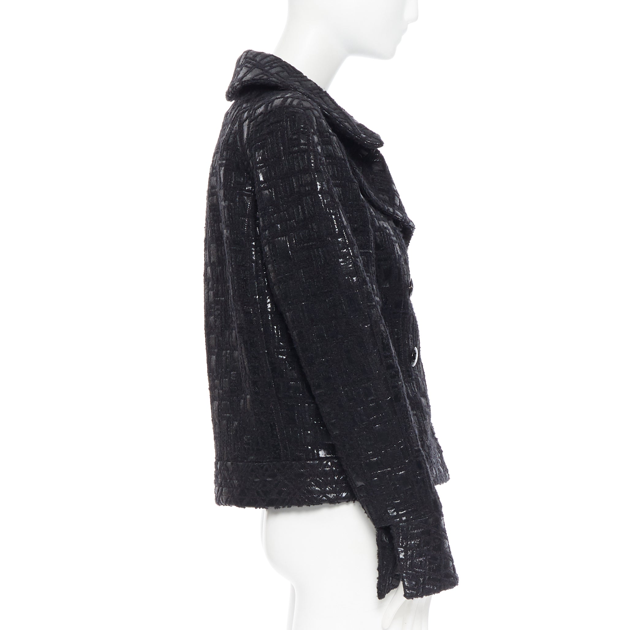 Women's Chanel cyber tweed bomber sleeve double breasted jacket