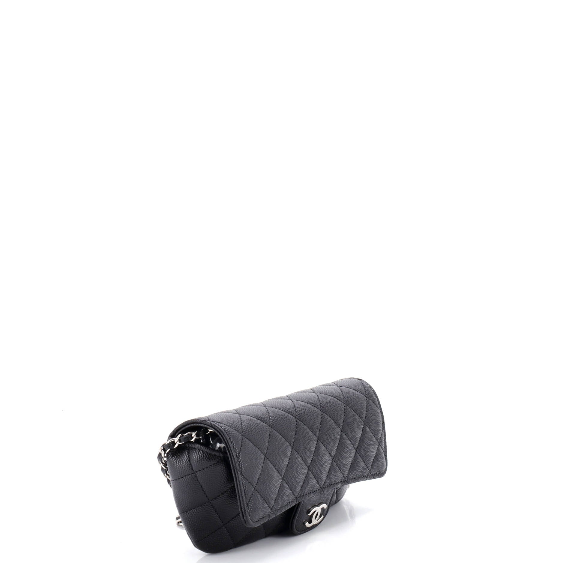 Classic Sunglasses Case with Chain Quilted Caviar
