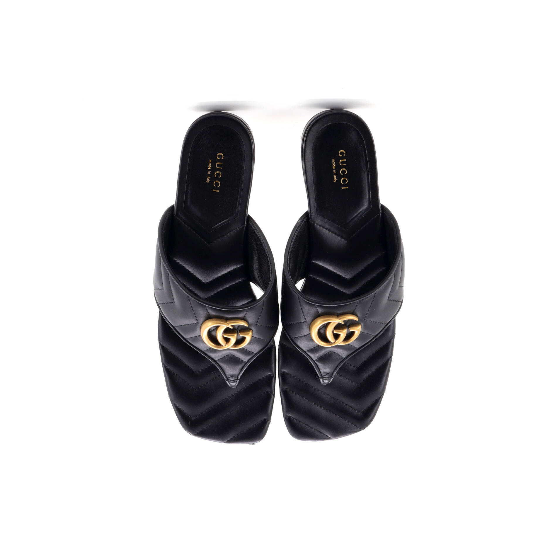 Women's Marmont Thong Flat Sandals Matelasse Leather