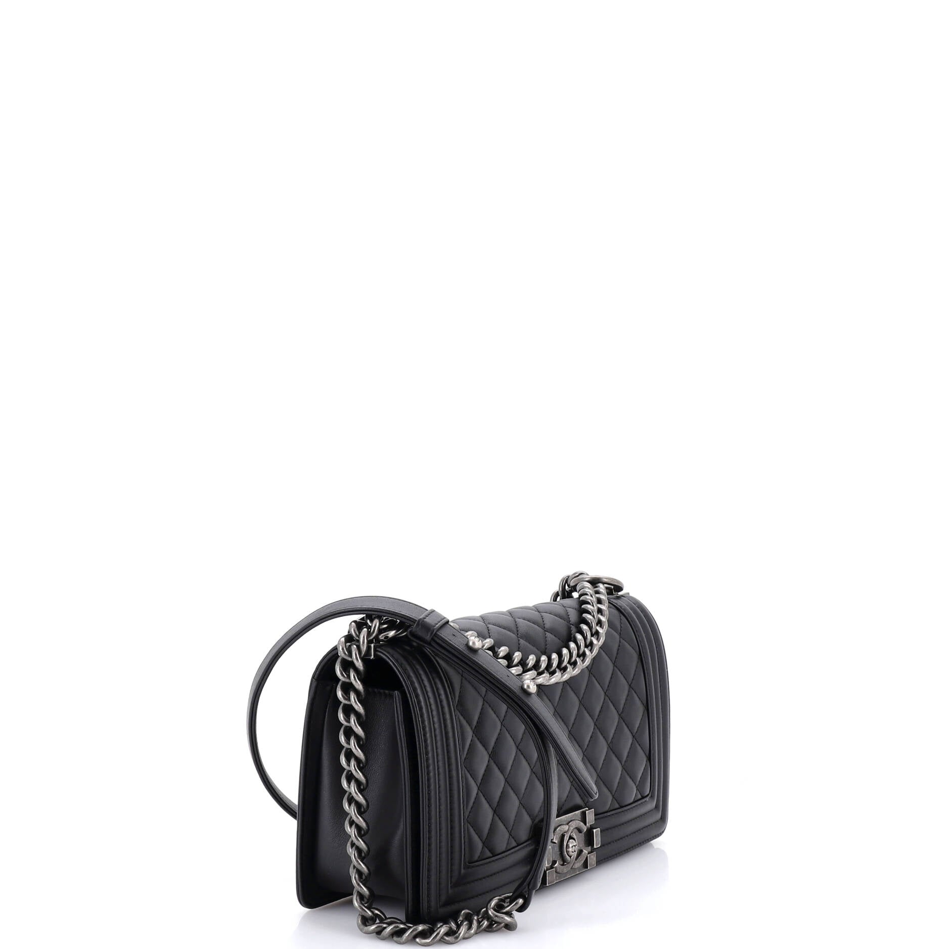 Boy Flap Bag Quilted Calfskin Old Medium