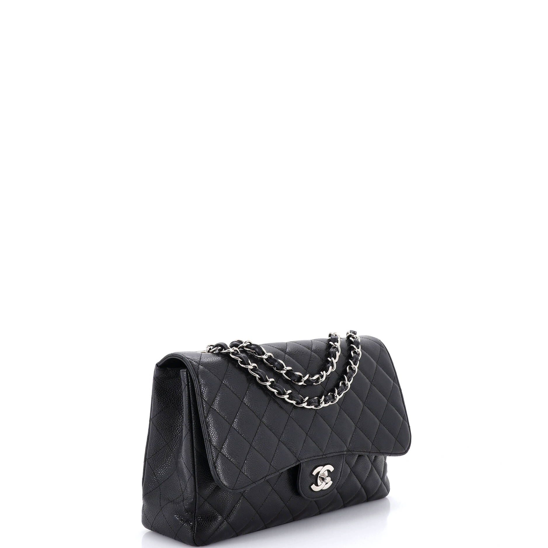 Classic Single Flap Bag Quilted Caviar Jumbo