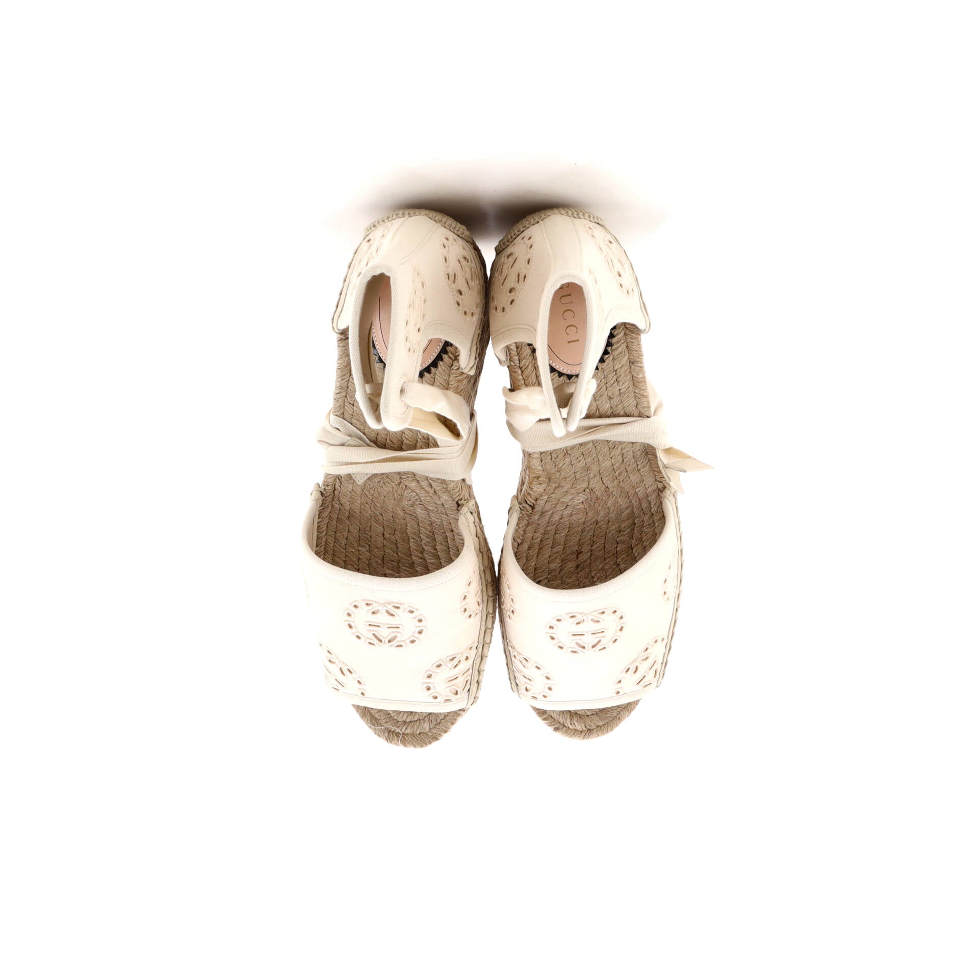 Women's Damita Espadrilles Interlocking G Embroidered Canvas