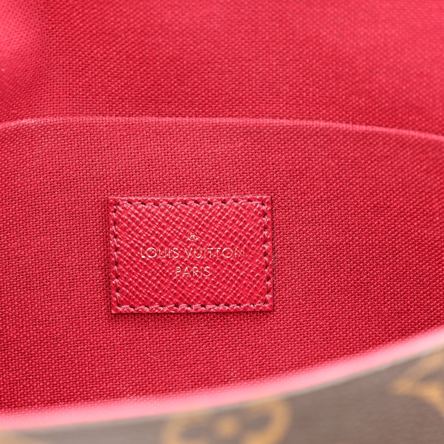 Monogram Pochette Felicie Chain Wallet Fuchsia