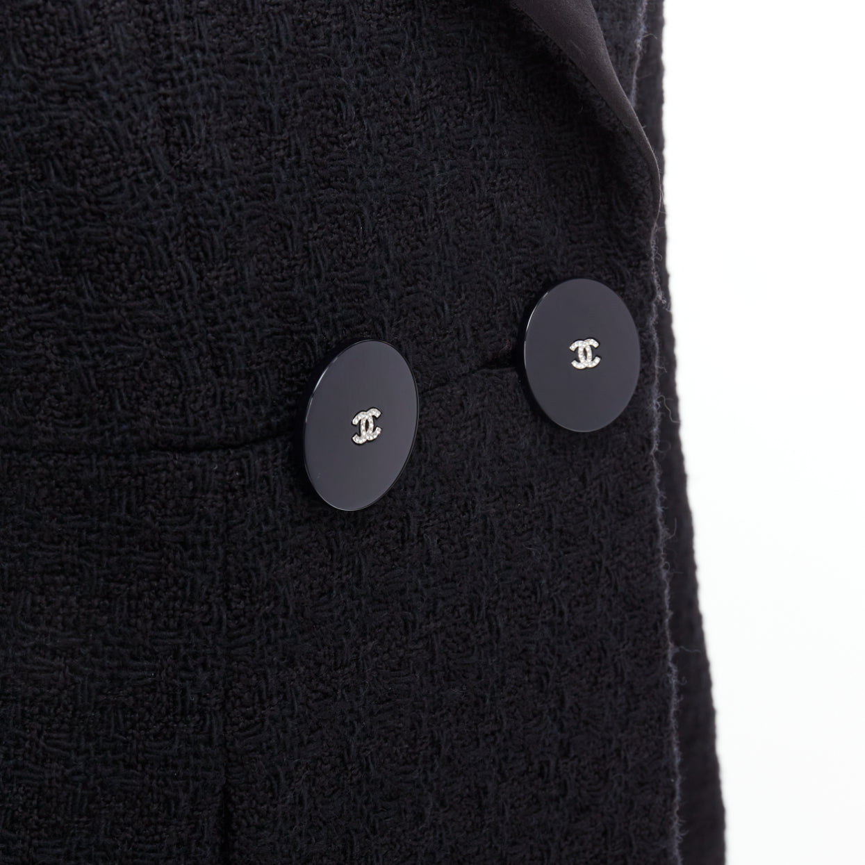 Women's Chanel Cosmopolite tweed double breasted tuxedo jacket