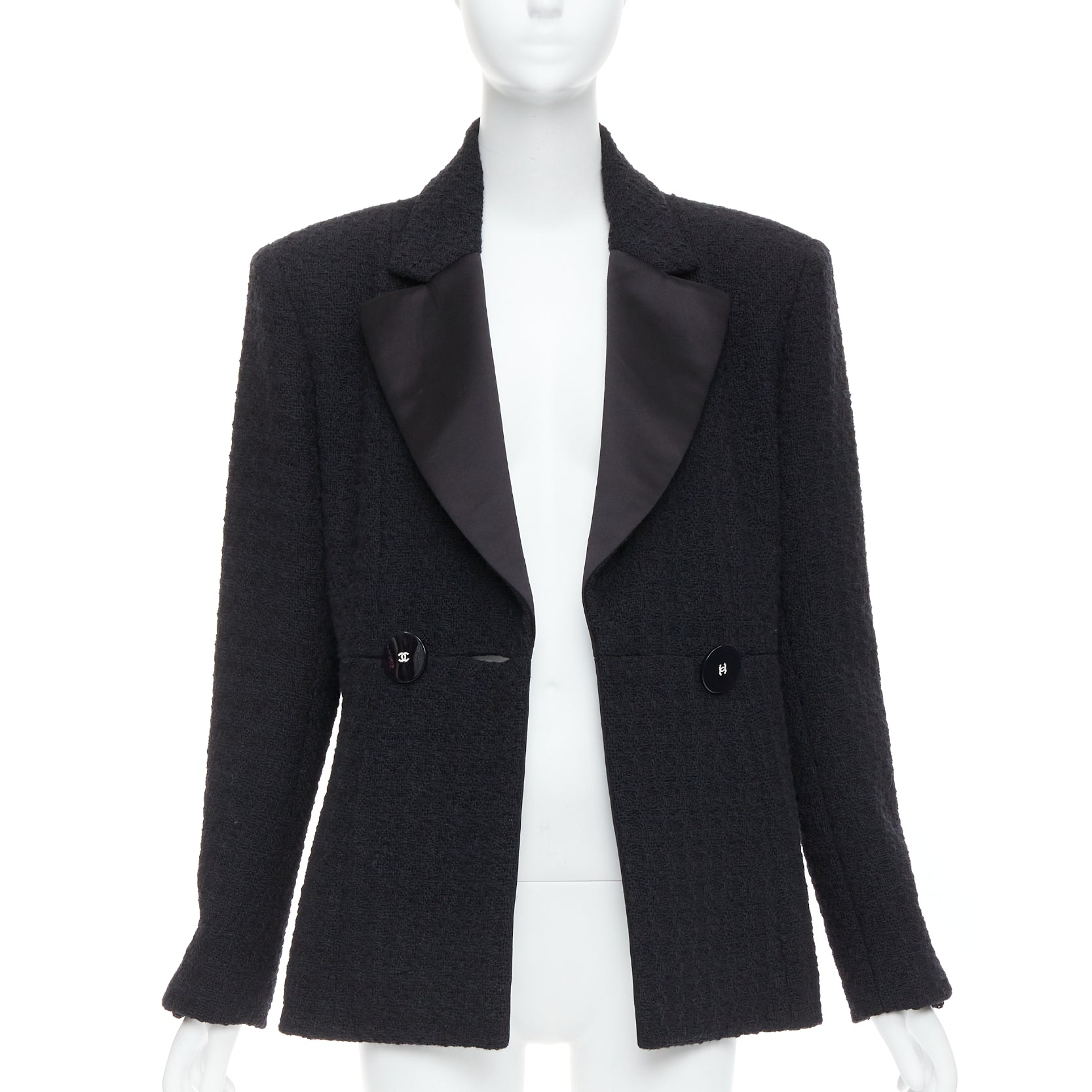 Women's Chanel Cosmopolite tweed double breasted tuxedo jacket