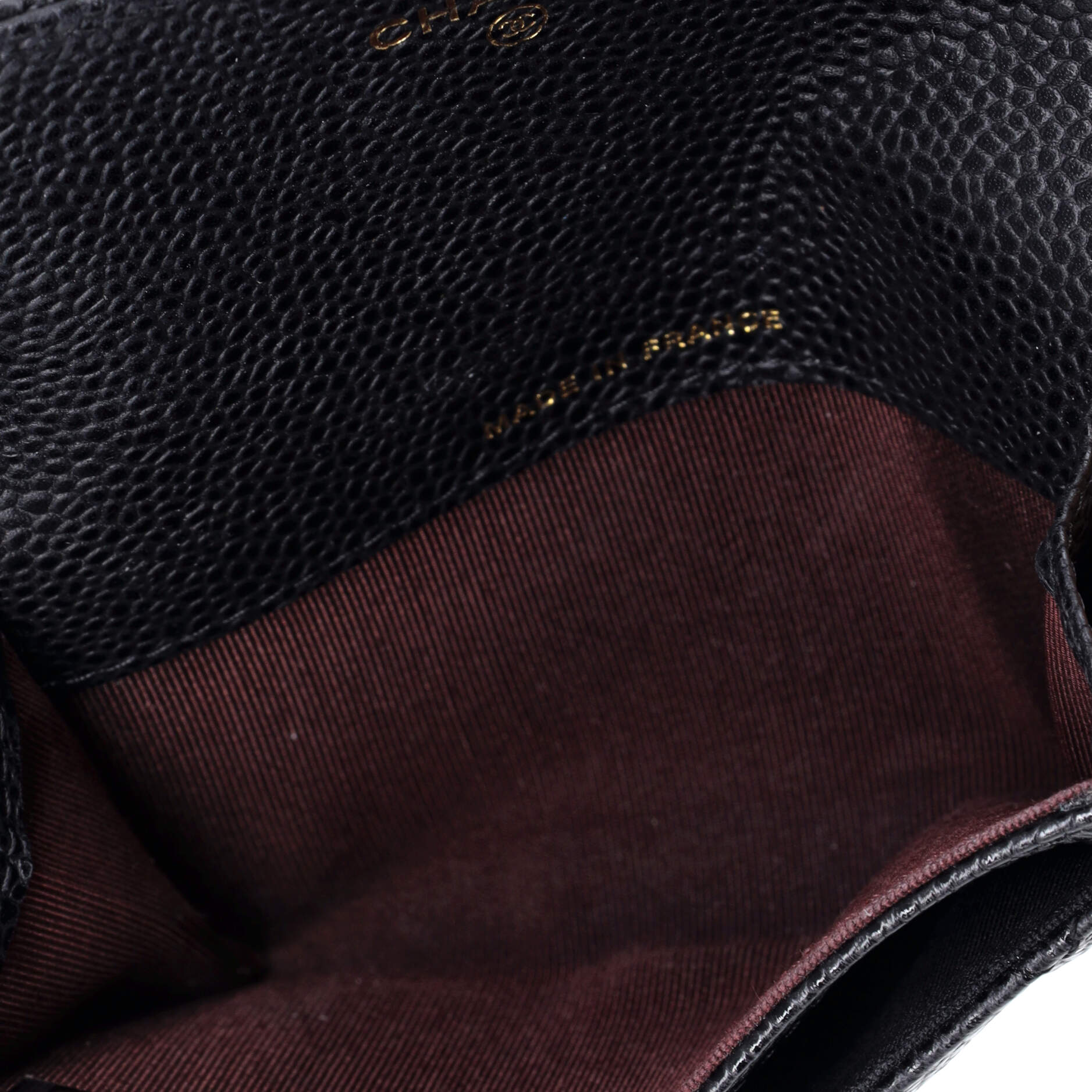 Classic Flap Card Holder Quilted Caviar